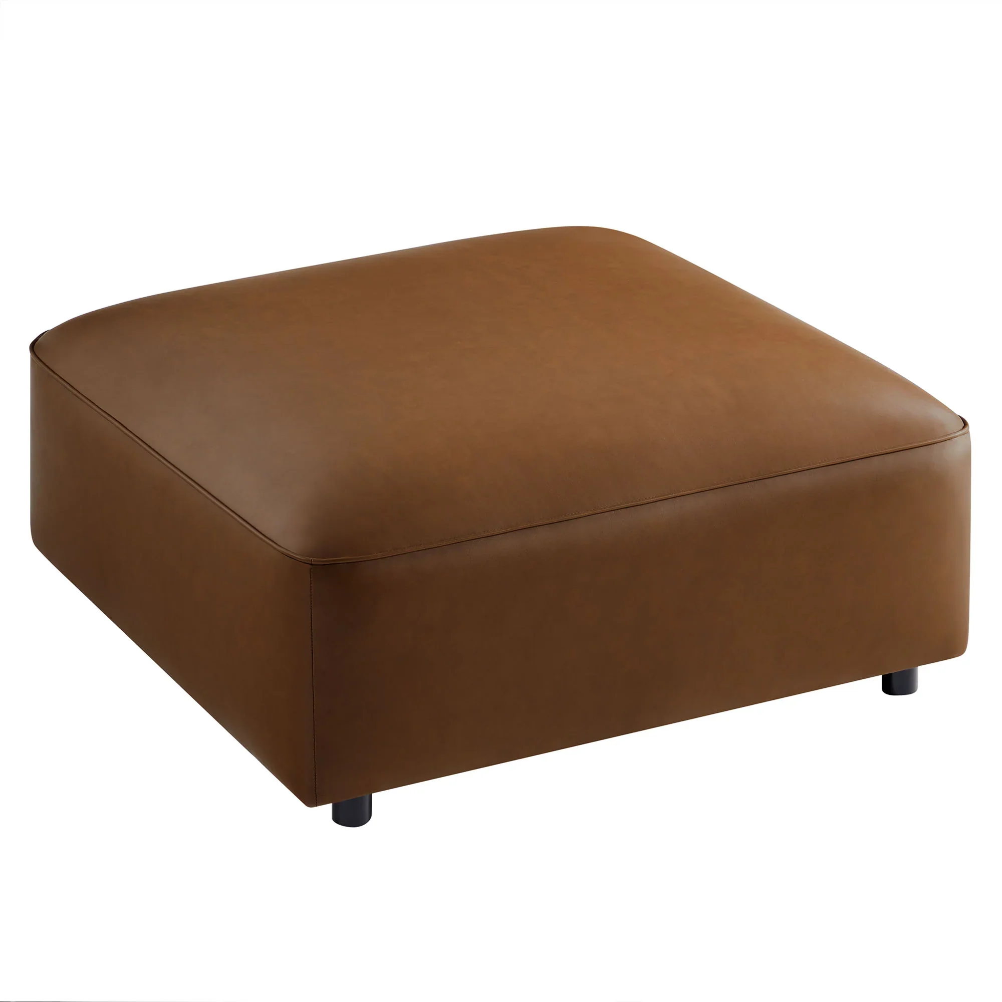 Auren Upholstered Vegan Leather Ottoman - Image 15