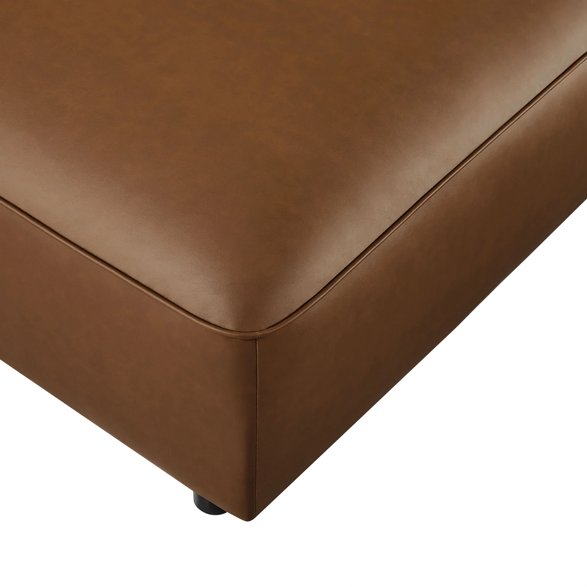 Auren Upholstered Vegan Leather Ottoman - Image 17