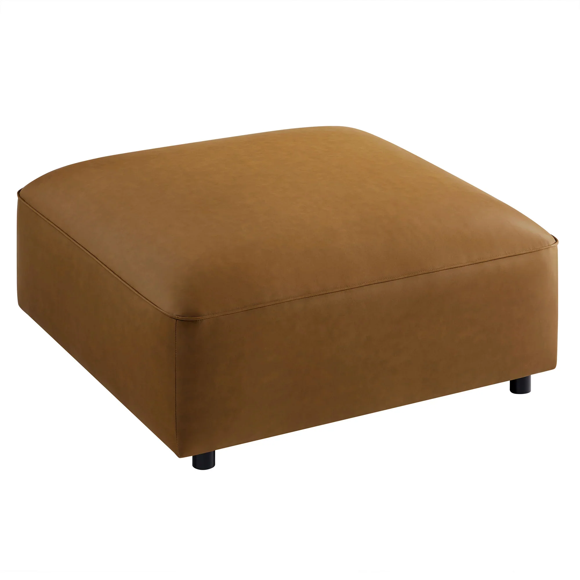 Auren Upholstered Vegan Leather Ottoman - Image 6