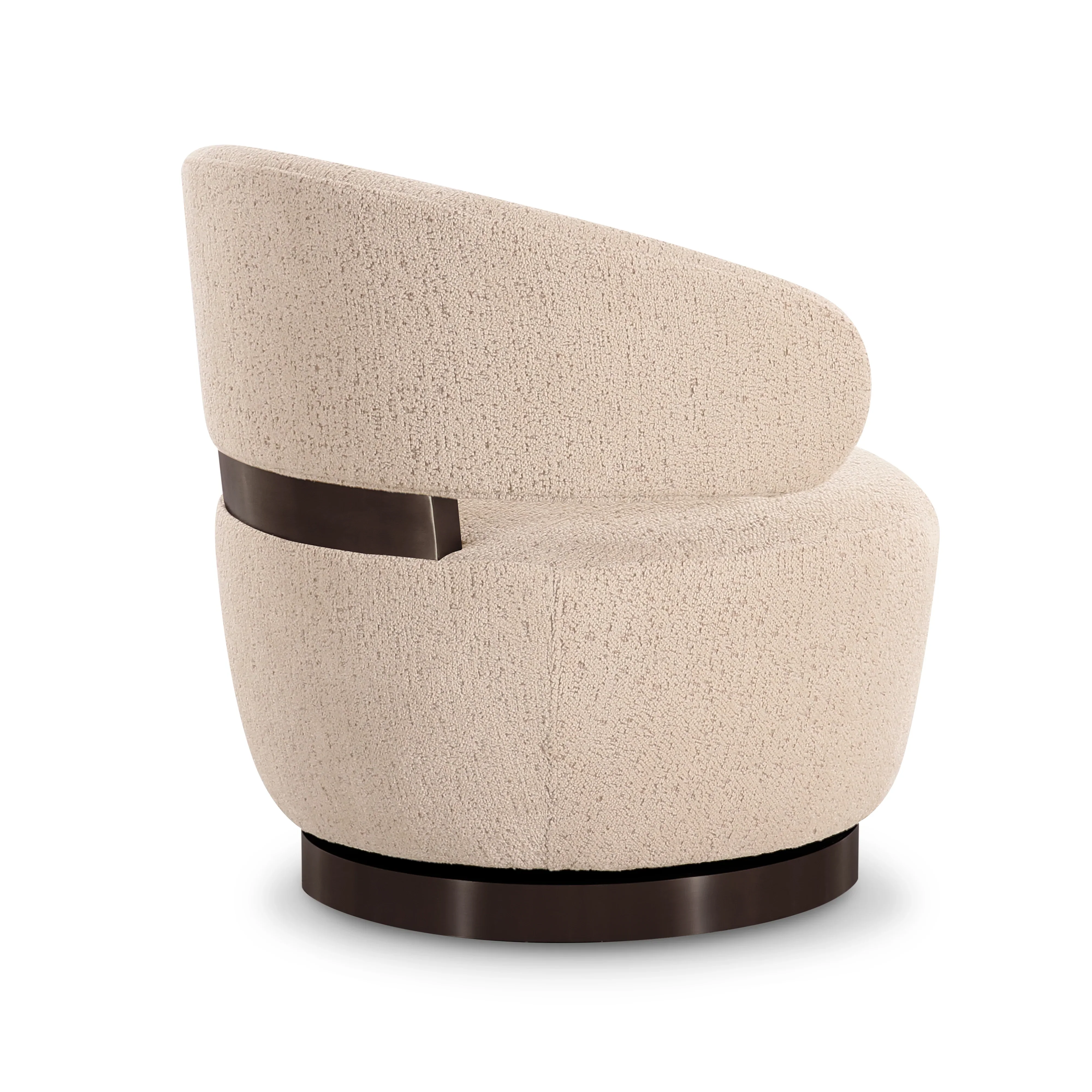 Austin Cream Performance Boucle Swivel Accent Chair - Image 4