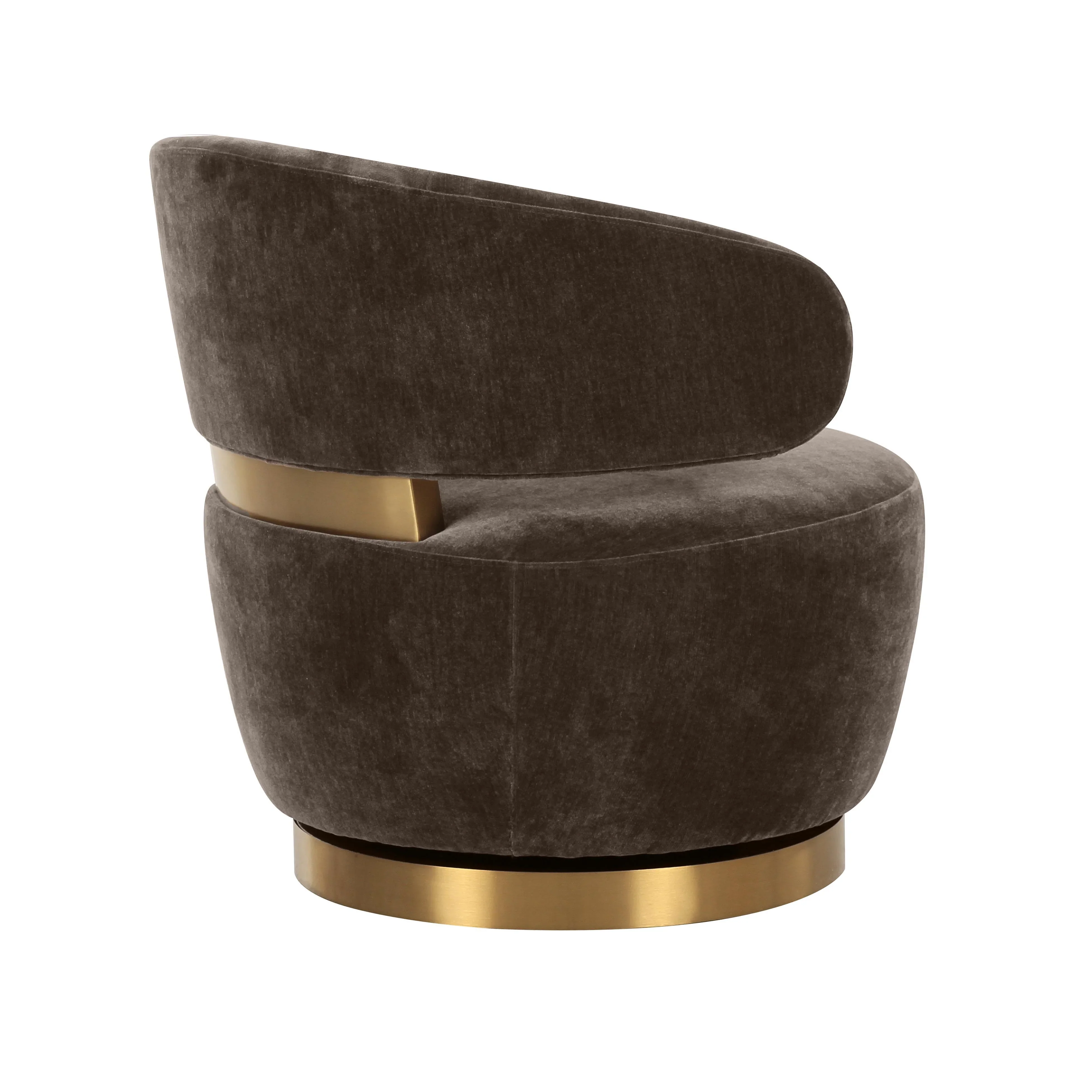 Austin Upcycled Contract-Grade Fabric Swivel Accent Chair - Image 4