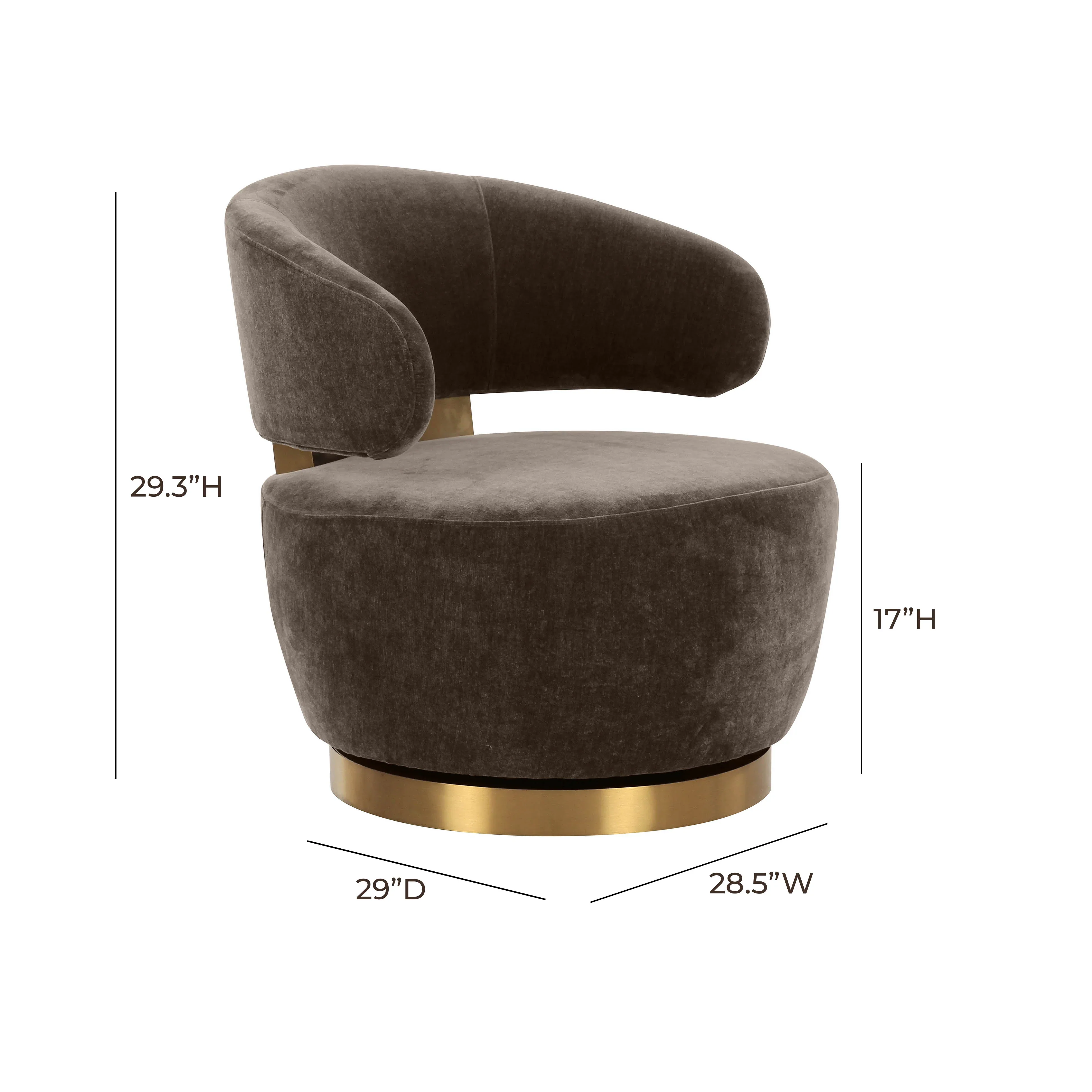 Austin Upcycled Contract-Grade Fabric Swivel Accent Chair - Image 6