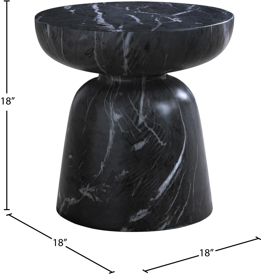 Avellino Marble Finish Indoor / Outdoor Concrete End Table - Image 6