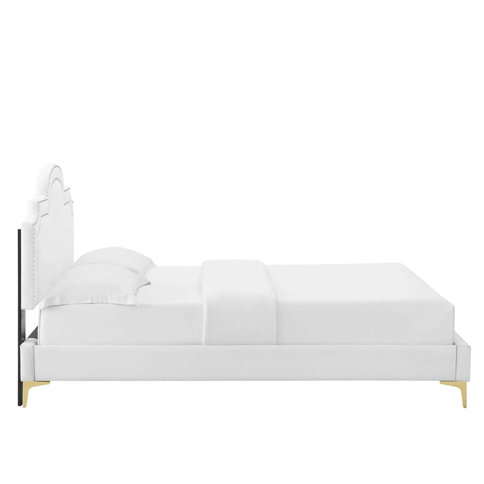 Aviana Performance Velvet Bed With Gold Legs - Image 29