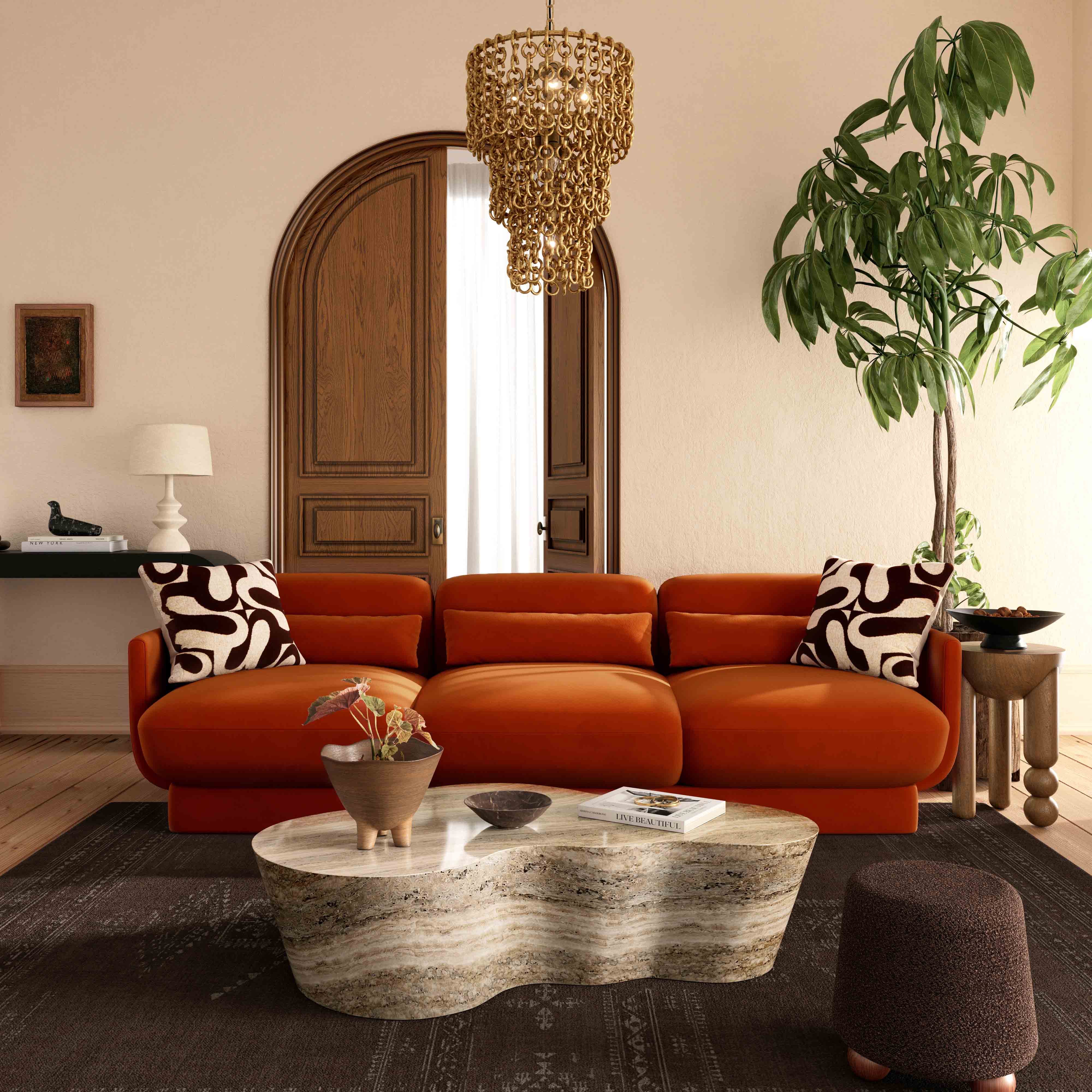 Azalea 90.5" Performance Velvet Sofa - Image 8