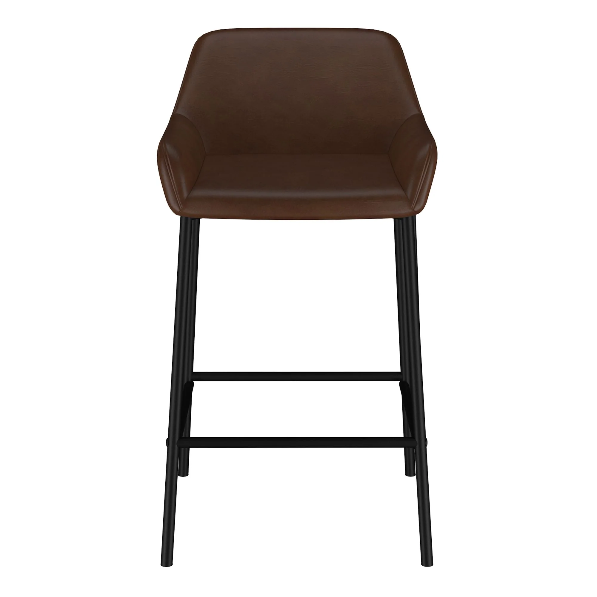 Baily 26" Counter Stool, set of 2, in Brown and Black - Image 5