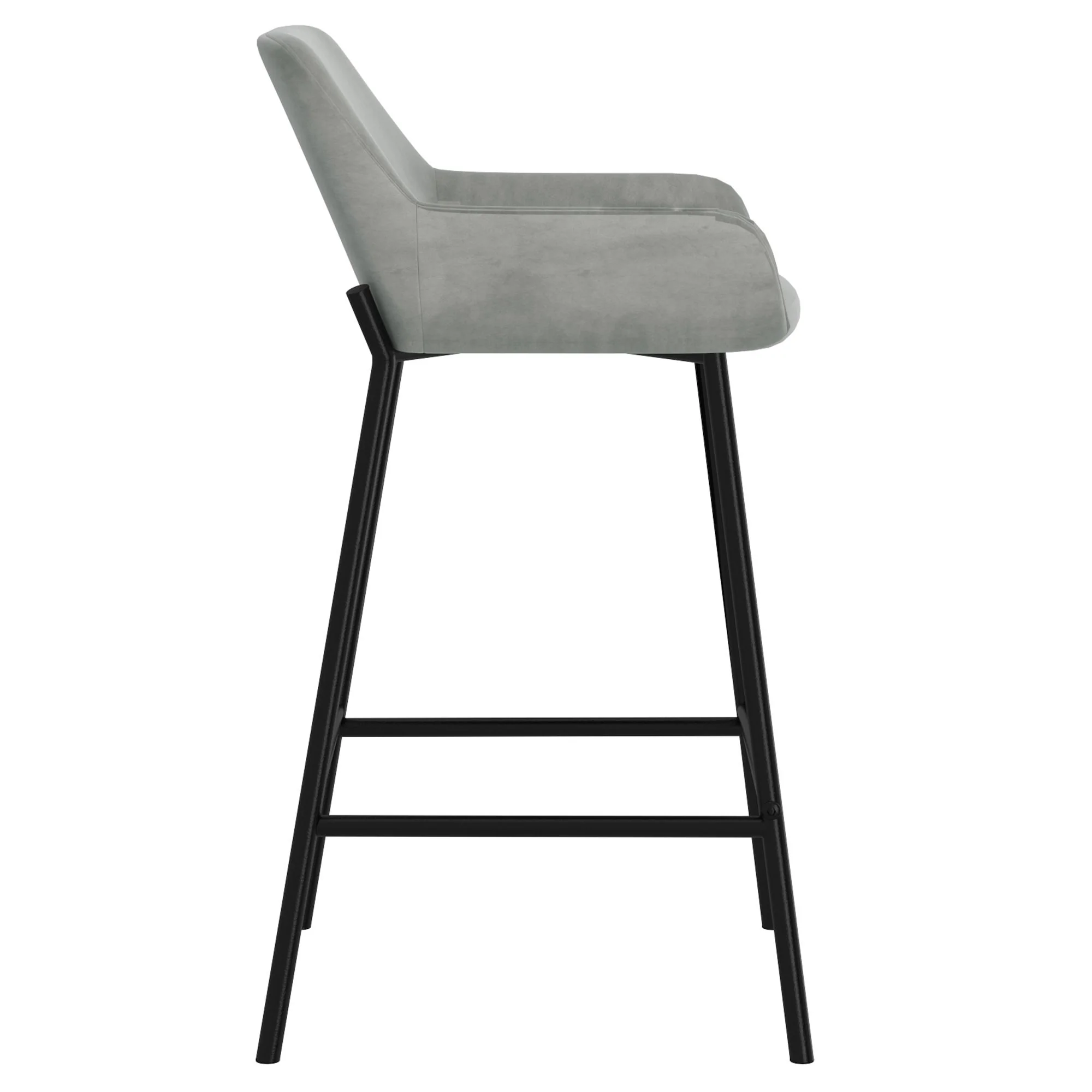 Baily 26" Counter Stool, set of 2, in Grey and Black - Image 4