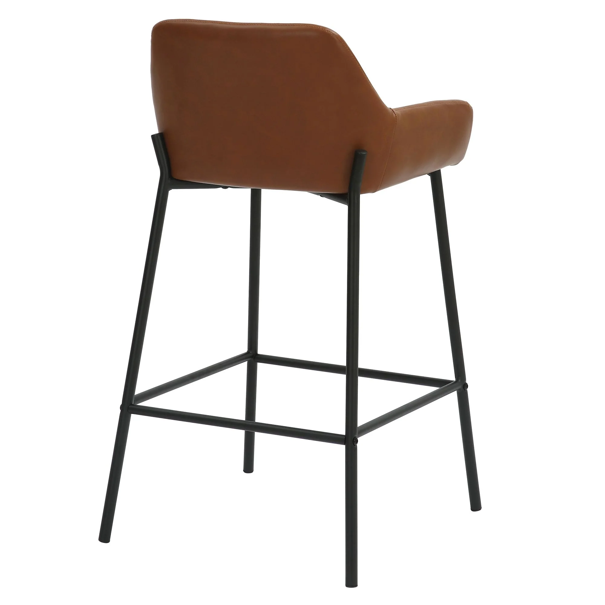 Baily 26" Counter Stool, set of 2, in Saddle and Black - Image 3