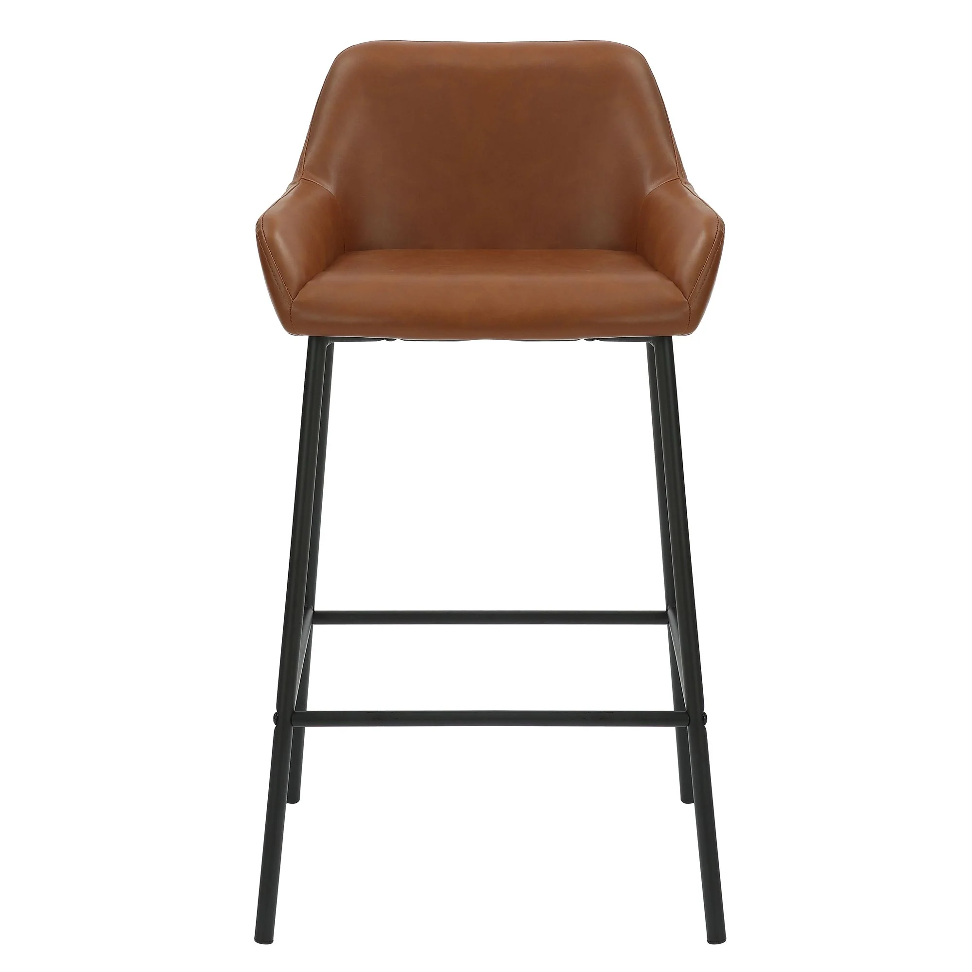 Baily 26" Counter Stool, set of 2, in Saddle and Black - Image 5