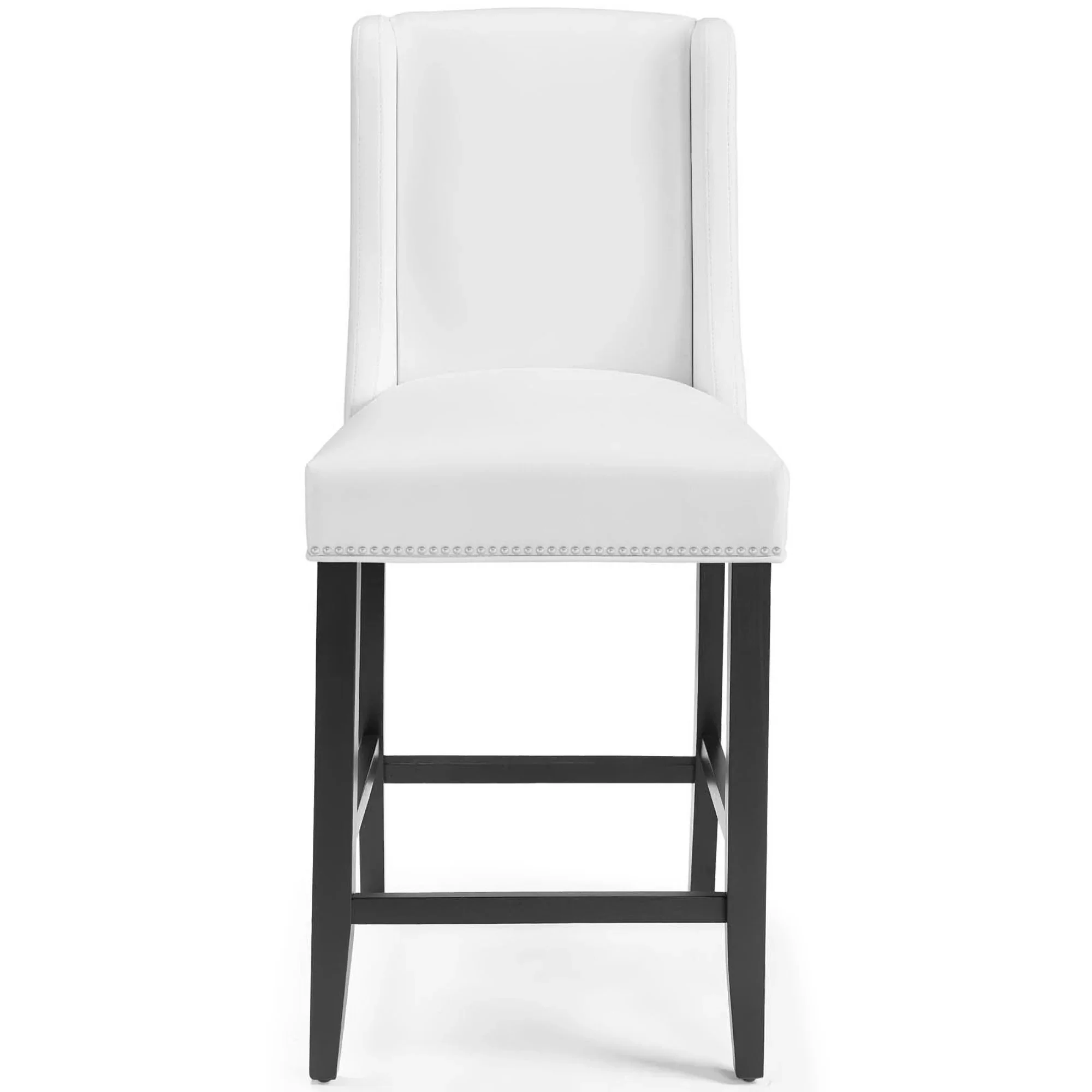 Baron Faux Leather Counter Stool in White - Image 4