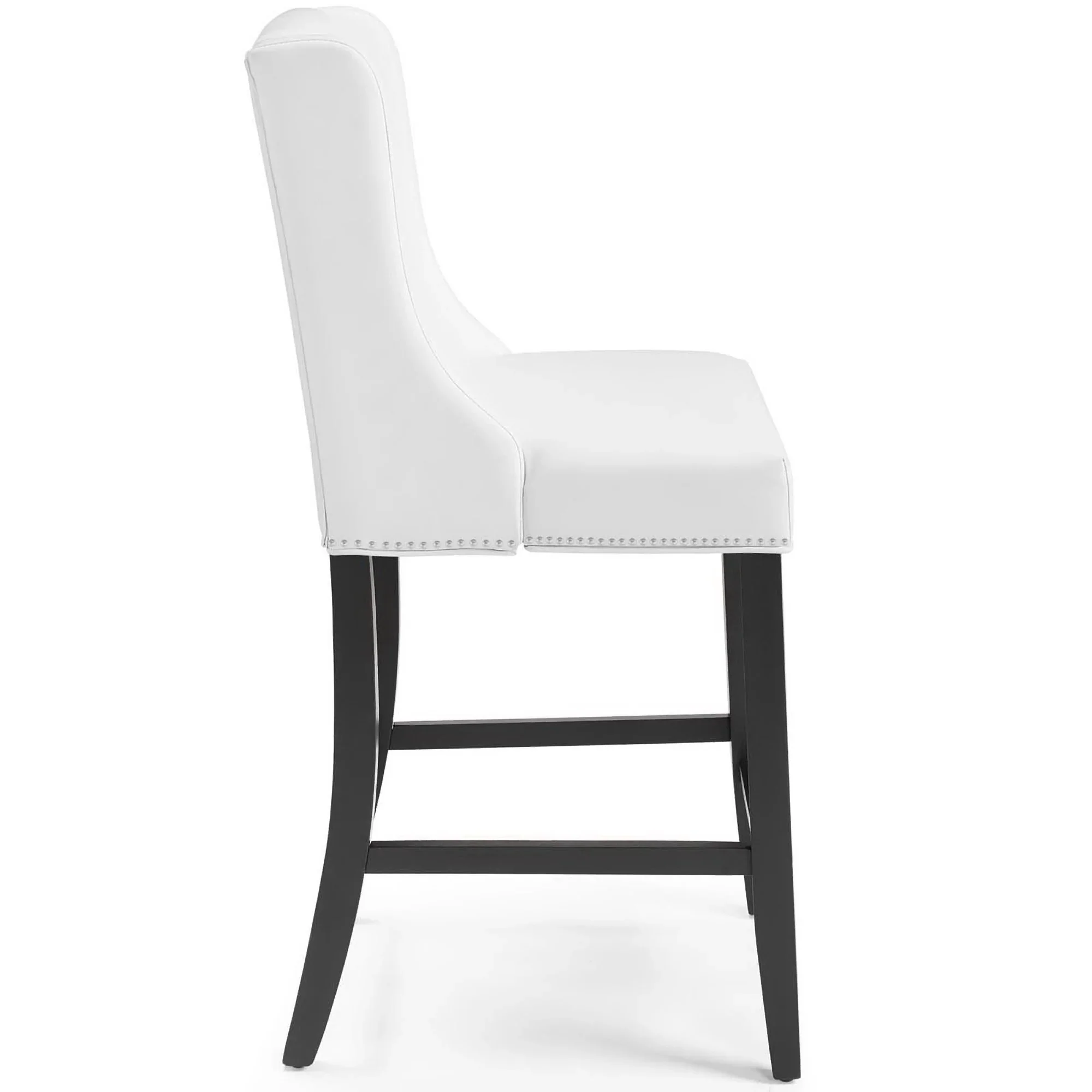 Baron Faux Leather Counter Stool in White - Image 6