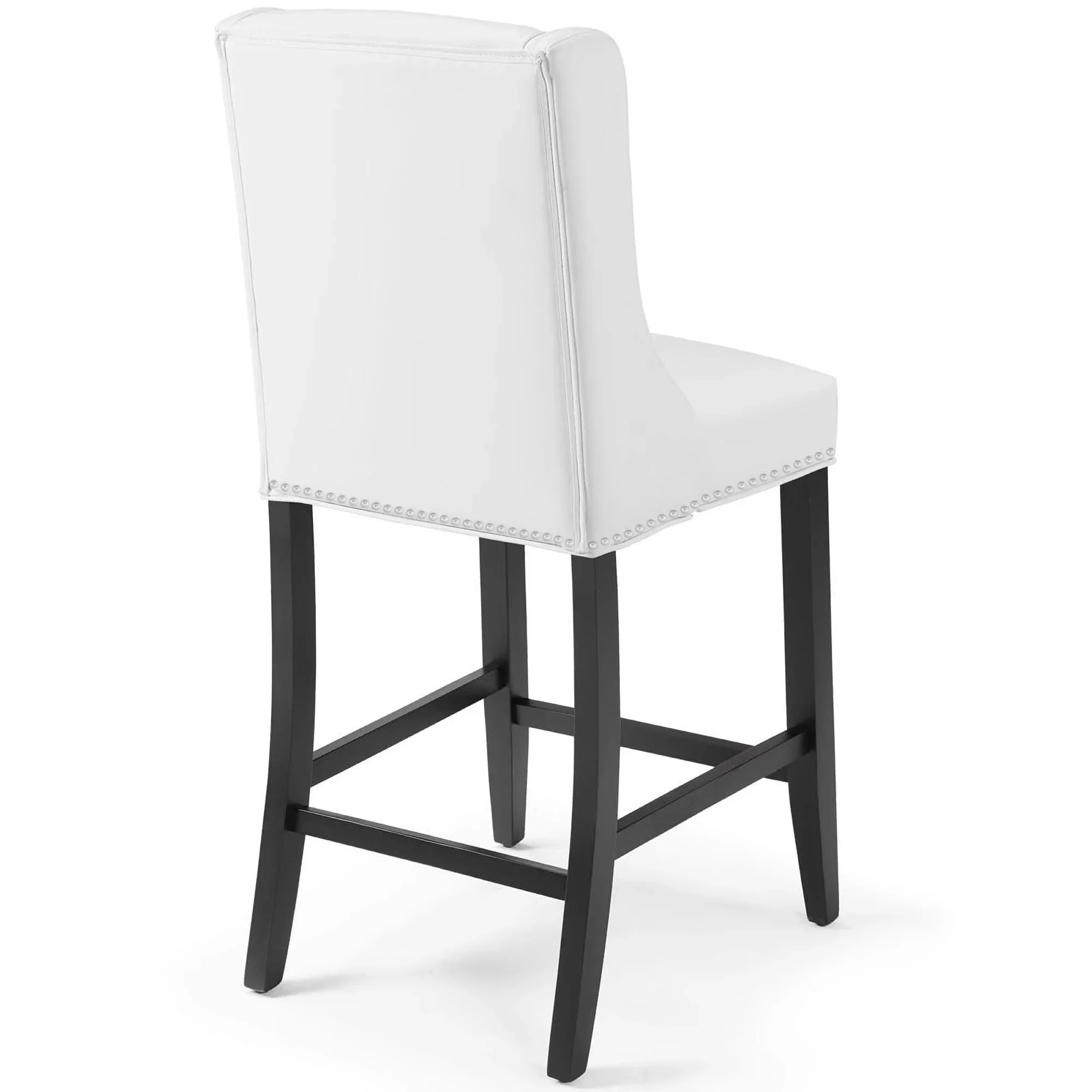 Baron Faux Leather Counter Stool Set of 2 in White - Image 5