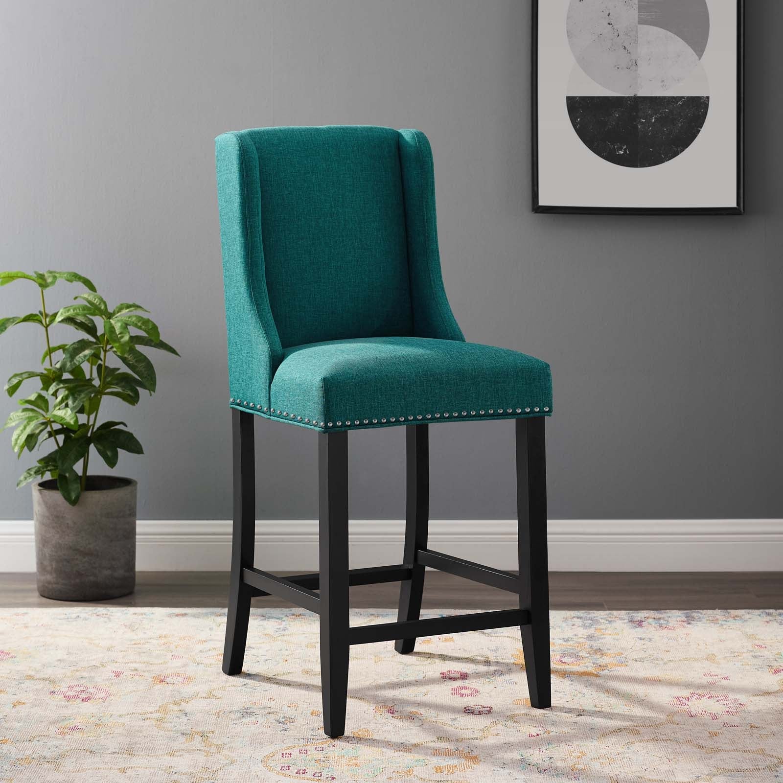 Baron Upholstered Fabric Counter Stool - Image 16