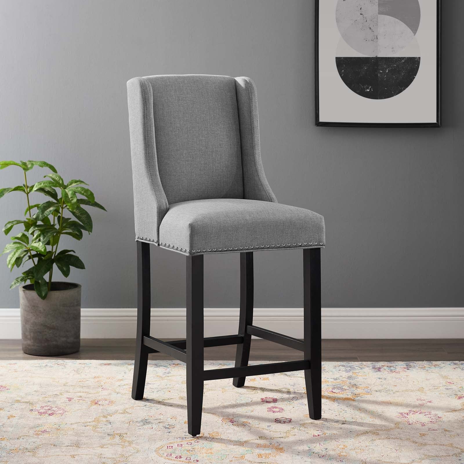 Baron Upholstered Fabric Counter Stool - Image 2