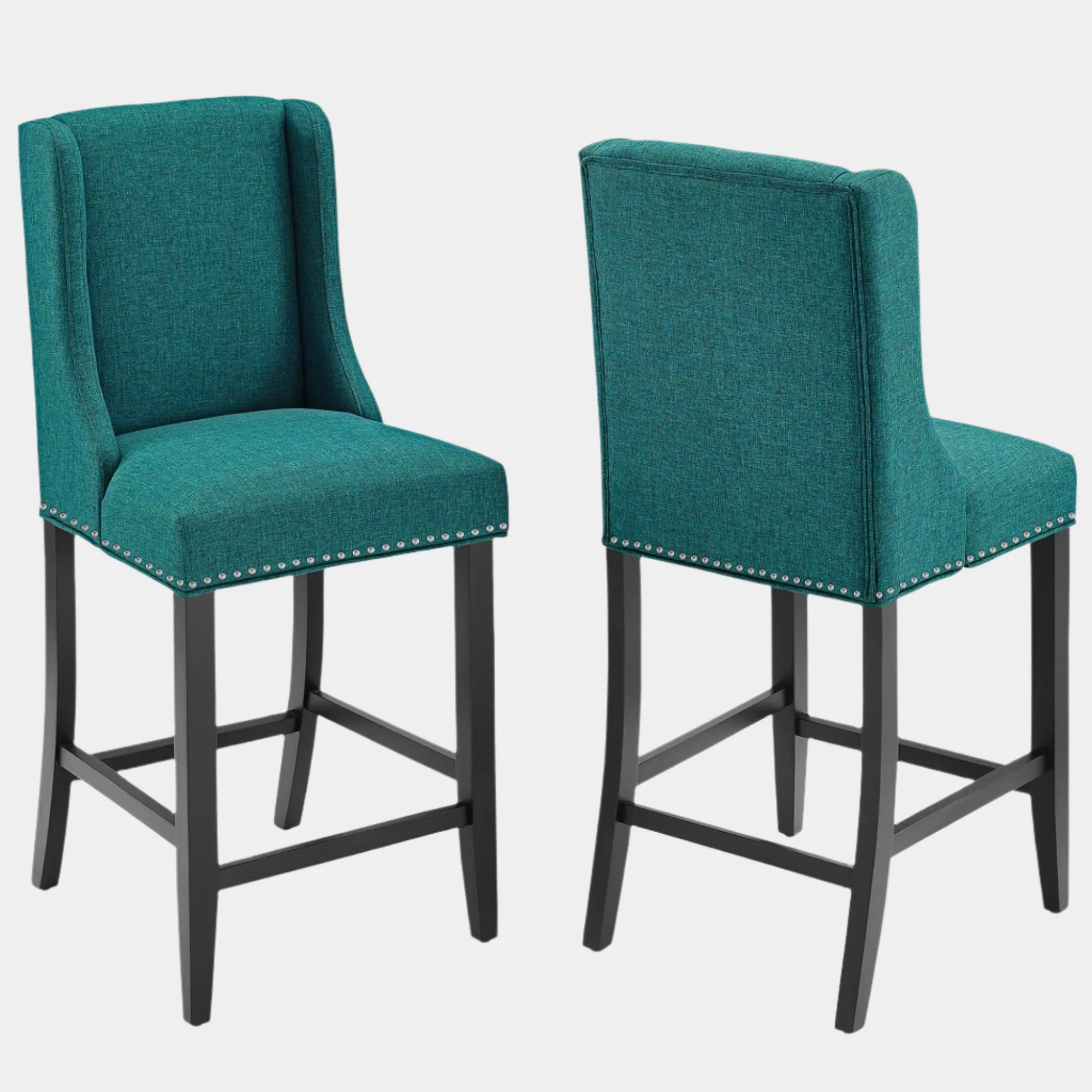 Baron Upholstered Fabric Counter Stool Set of 2 - Image 15