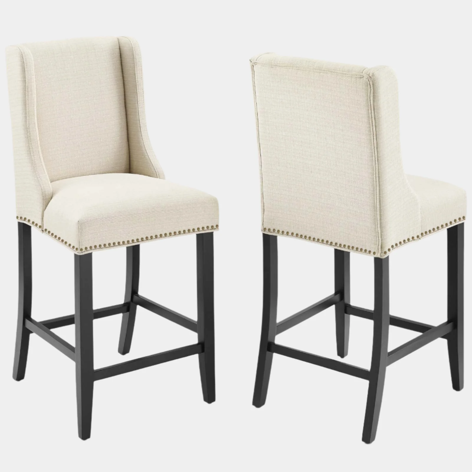 Baron Upholstered Fabric Counter Stool Set of 2 - Image 8