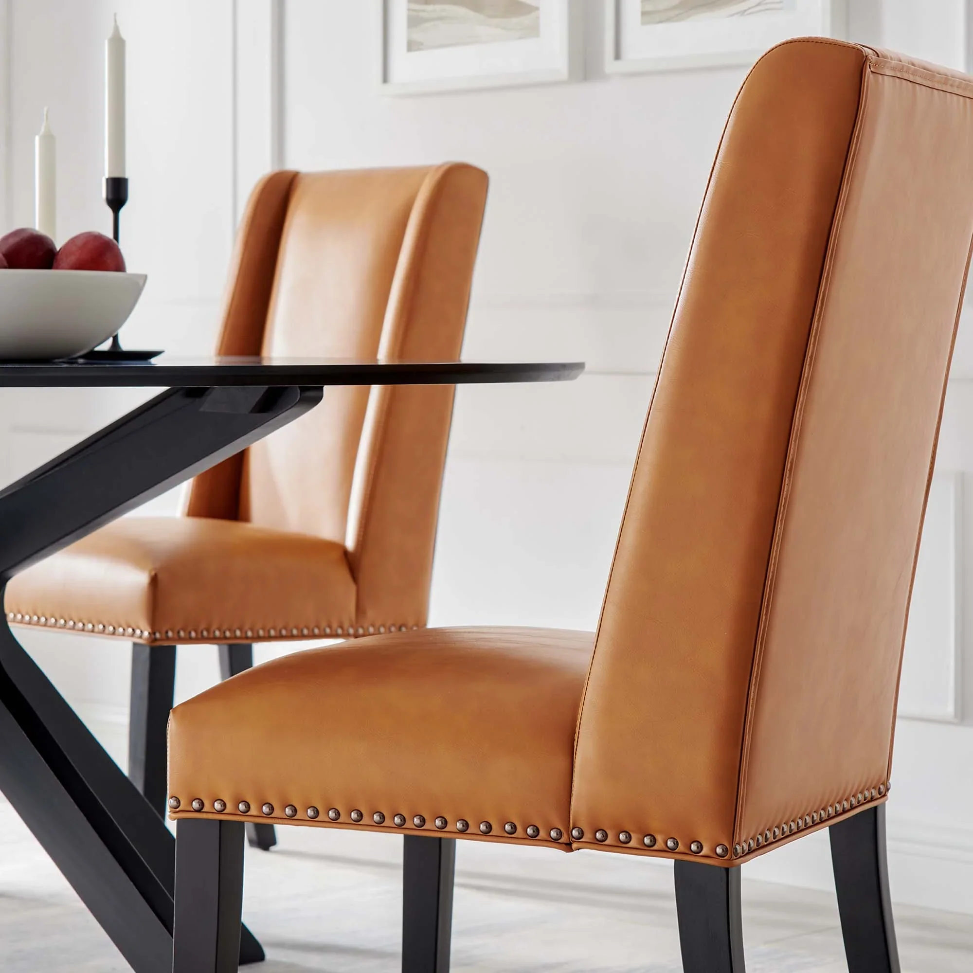Baron Vegan Leather Dining Chair - Image 19