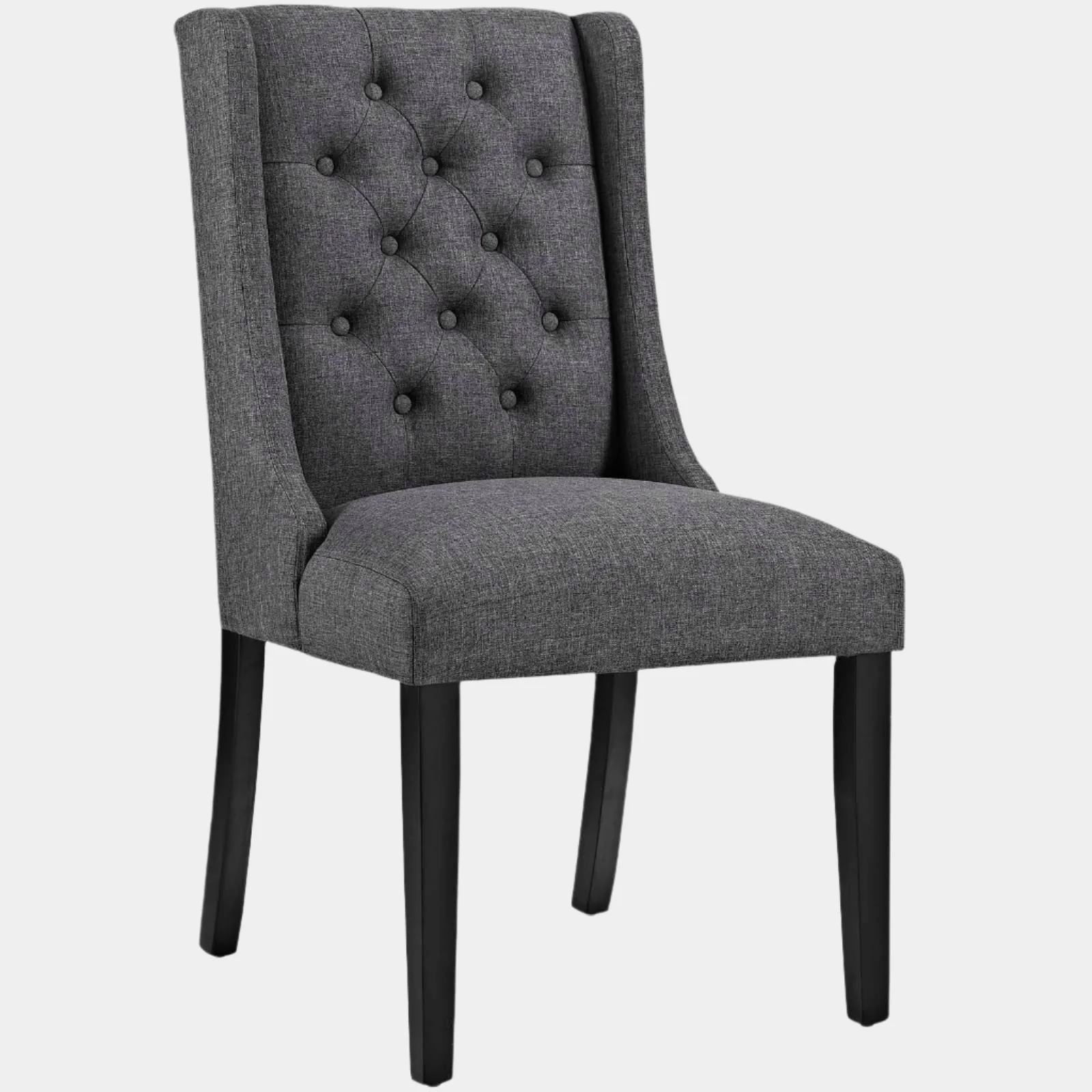 Baronet Button Tufted Fabric Dining Chair - Image 5