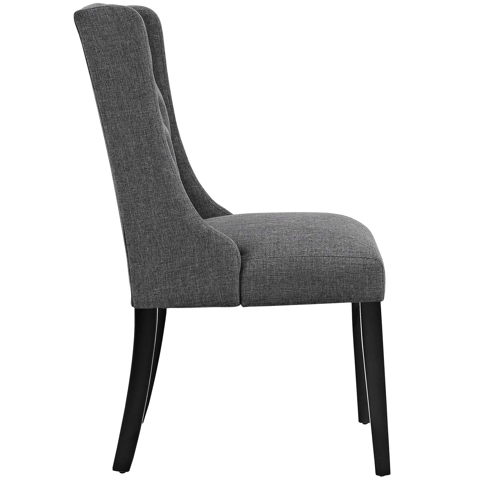 Baronet Button Tufted Fabric Dining Chair - Image 6