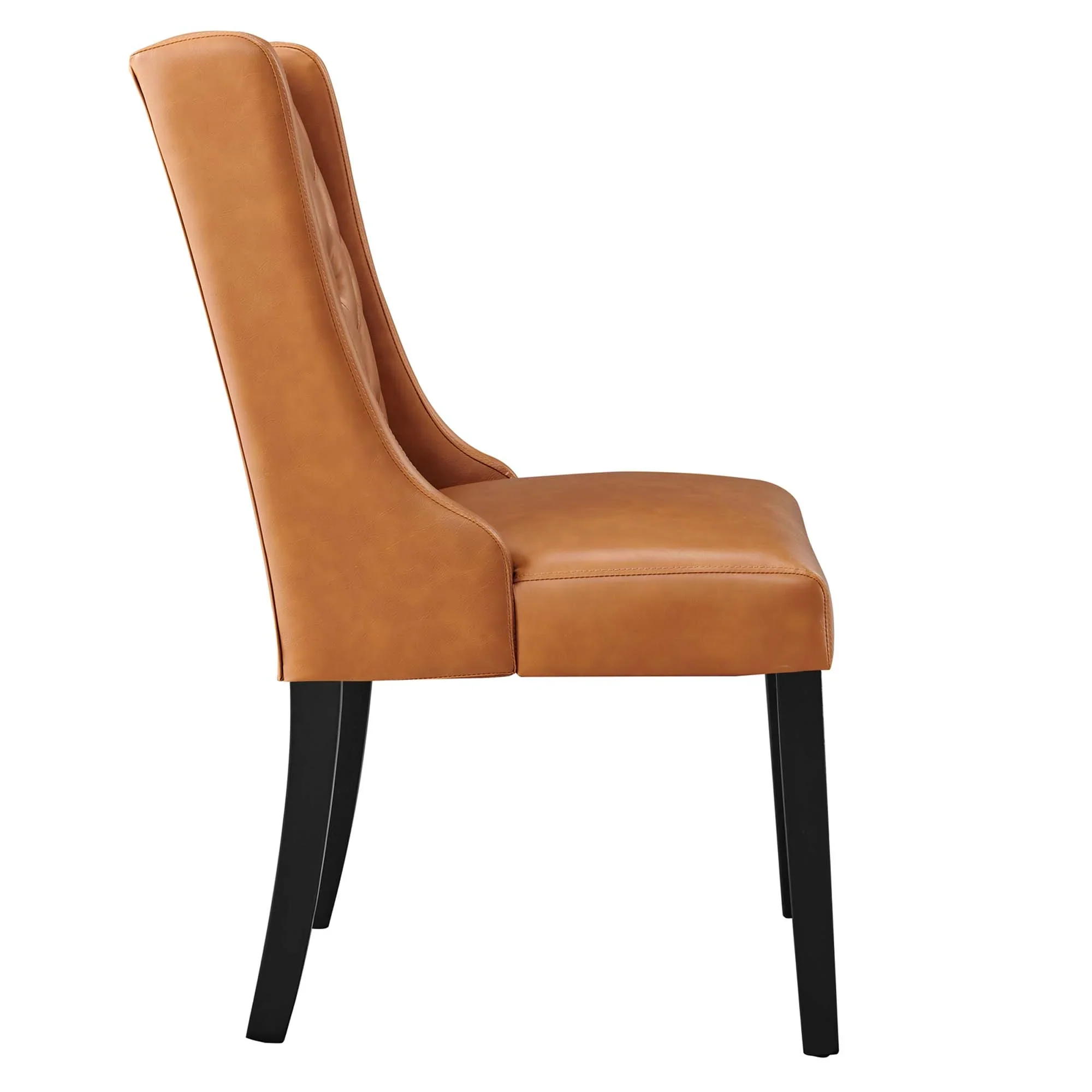Baronet Button Tufted Vegan Leather Dining Chair - Image 12