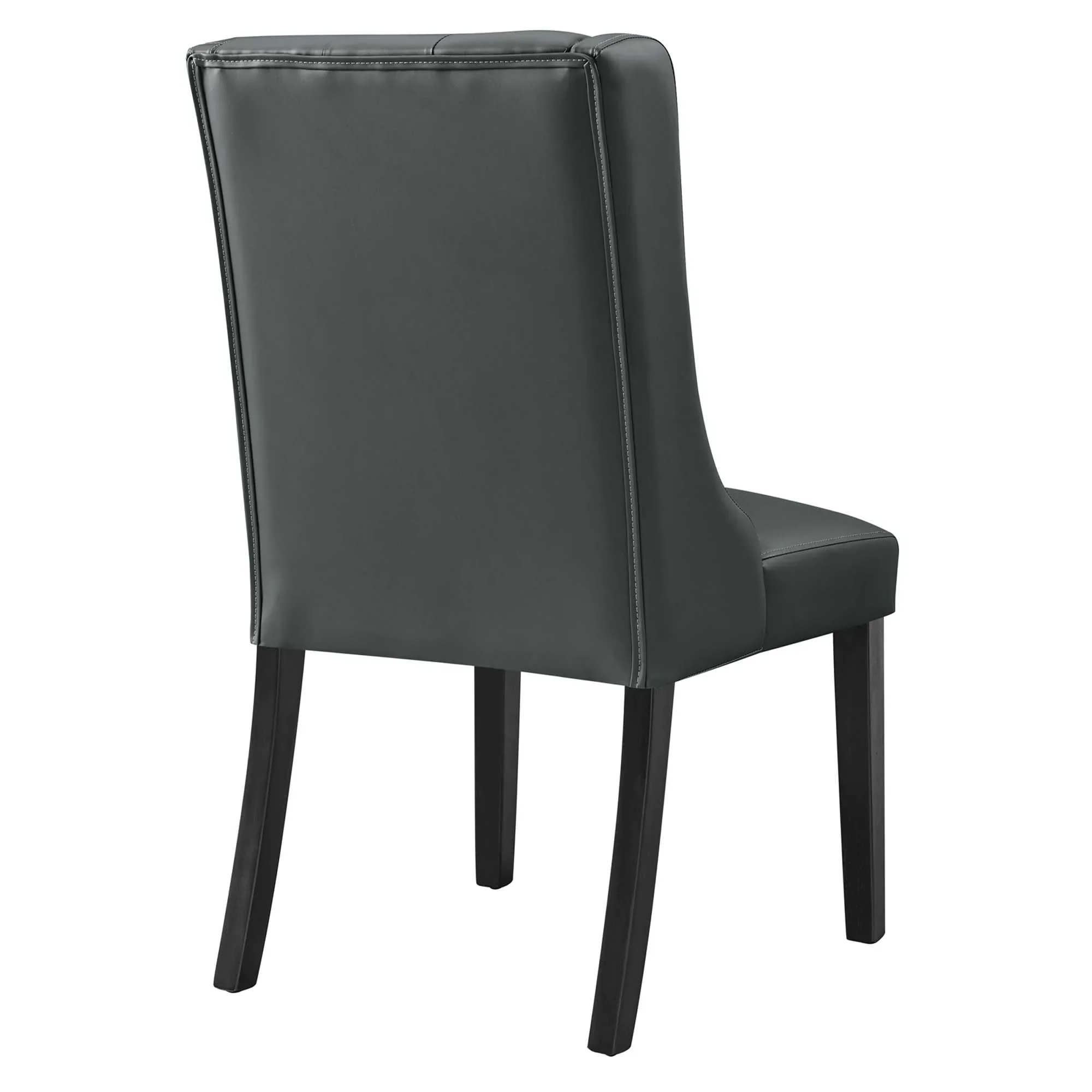 Baronet Button Tufted Vegan Leather Dining Chair - Image 5