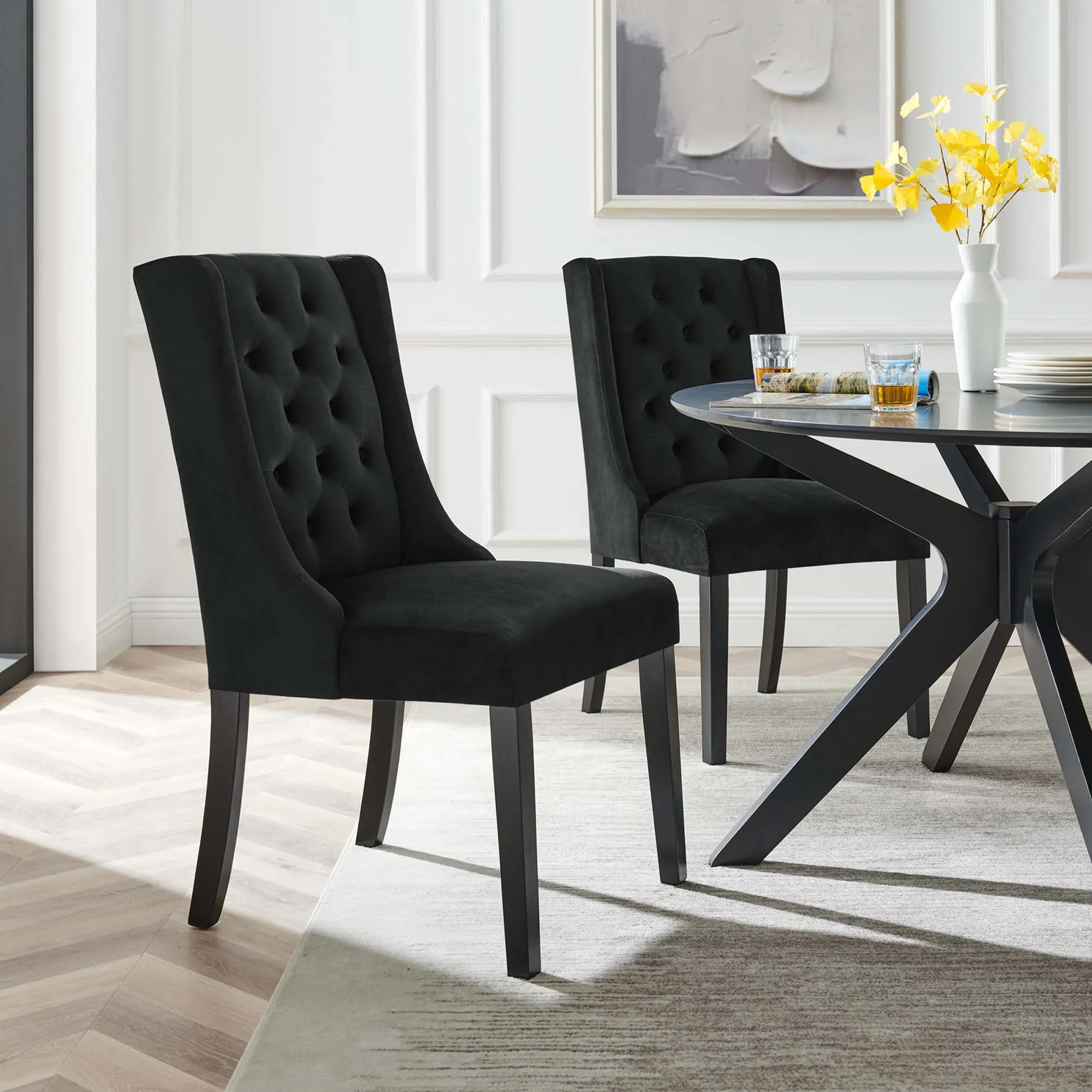 Baronet Performance Velvet Dining Chairs - Set of 2 - Image 9