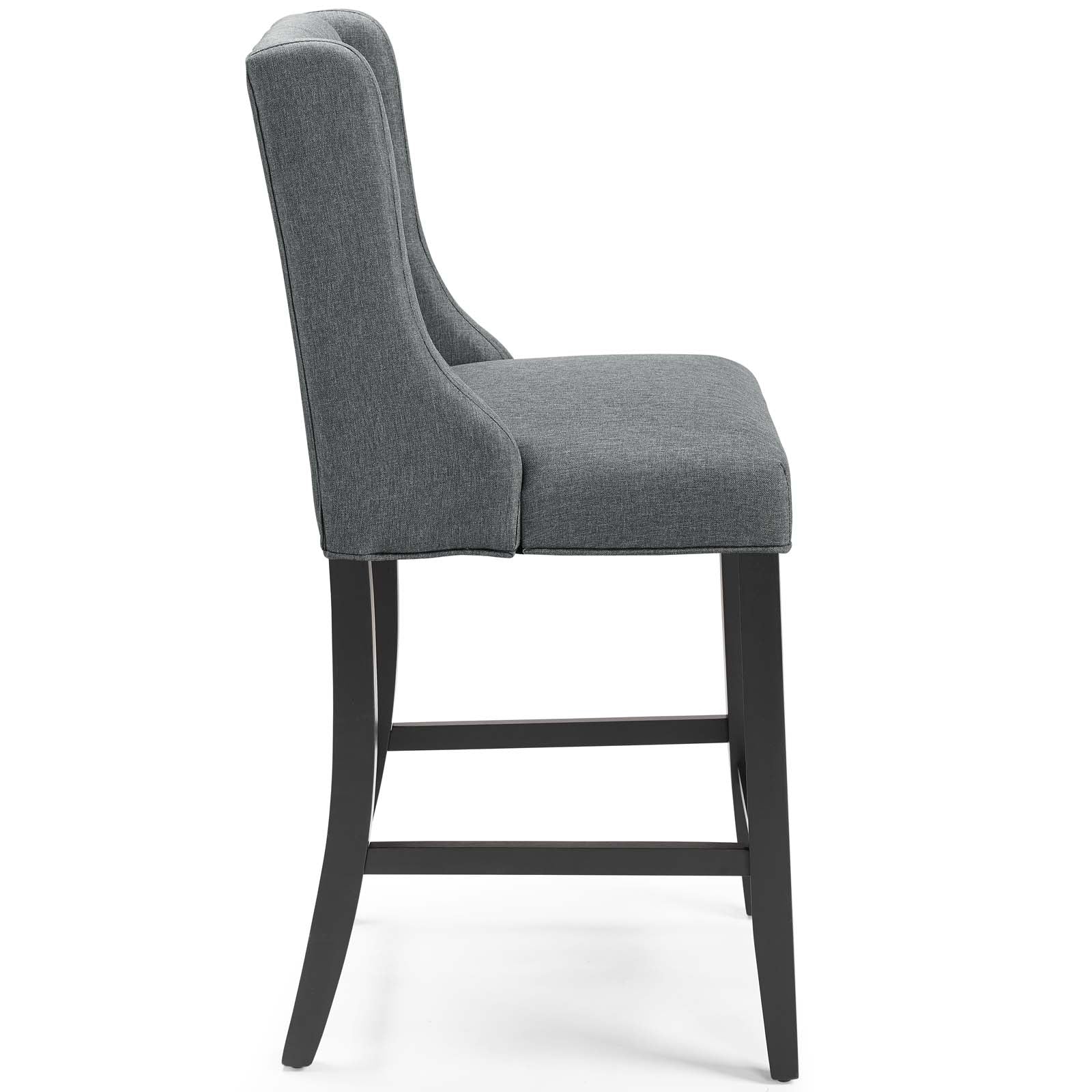 Baronet Upholstered Fabric Counter Bar Stool Set of 2 - Image 11