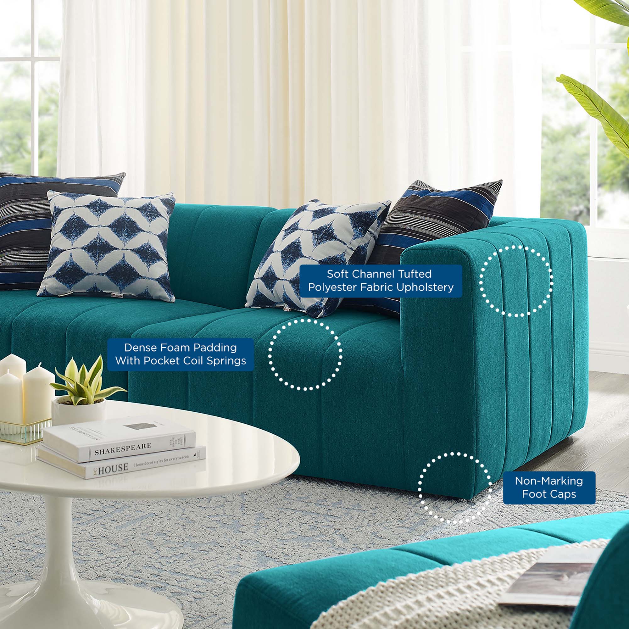 Bartlett Upholstered Fabric 2-Piece Loveseat - Image 4