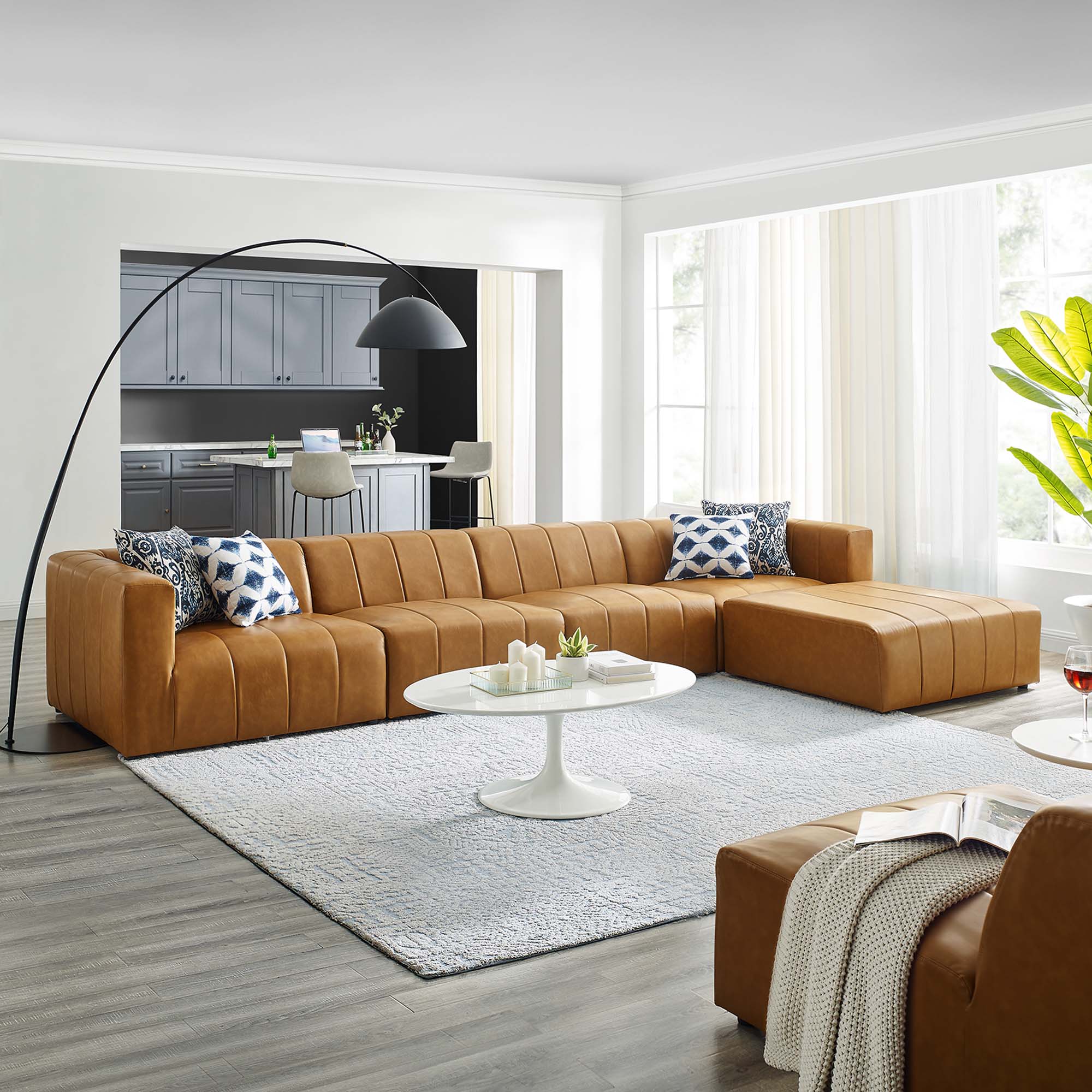 Bartlett Vegan Leather 5-Piece Sectional Sofa - Image 2