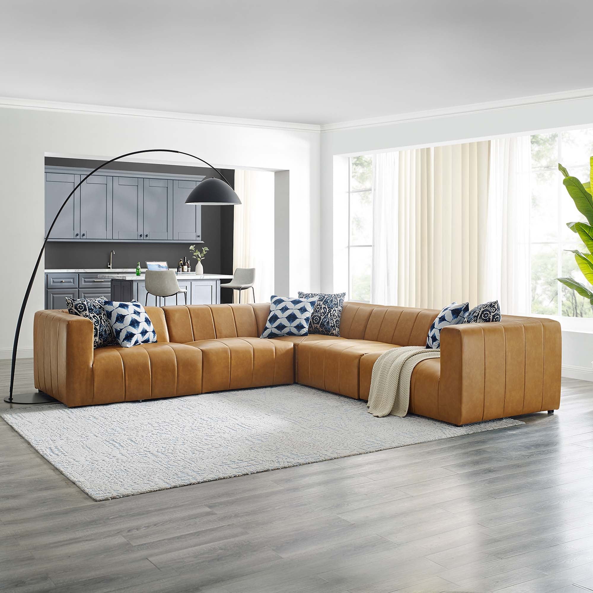Bartlett Vegan Leather 5-Piece Sectional Sofa - Image 2