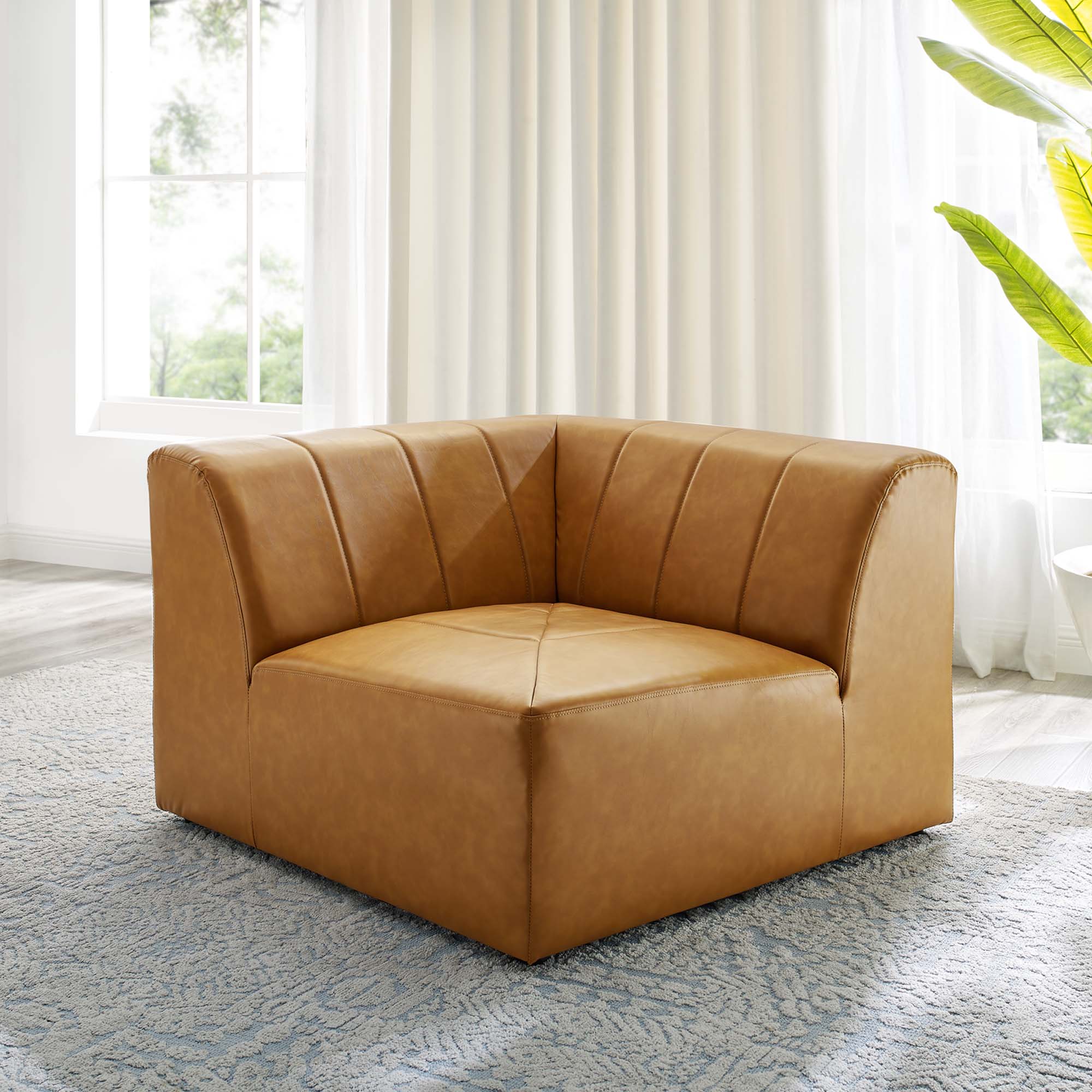 Bartlett Vegan Leather Corner Chair - Image 2