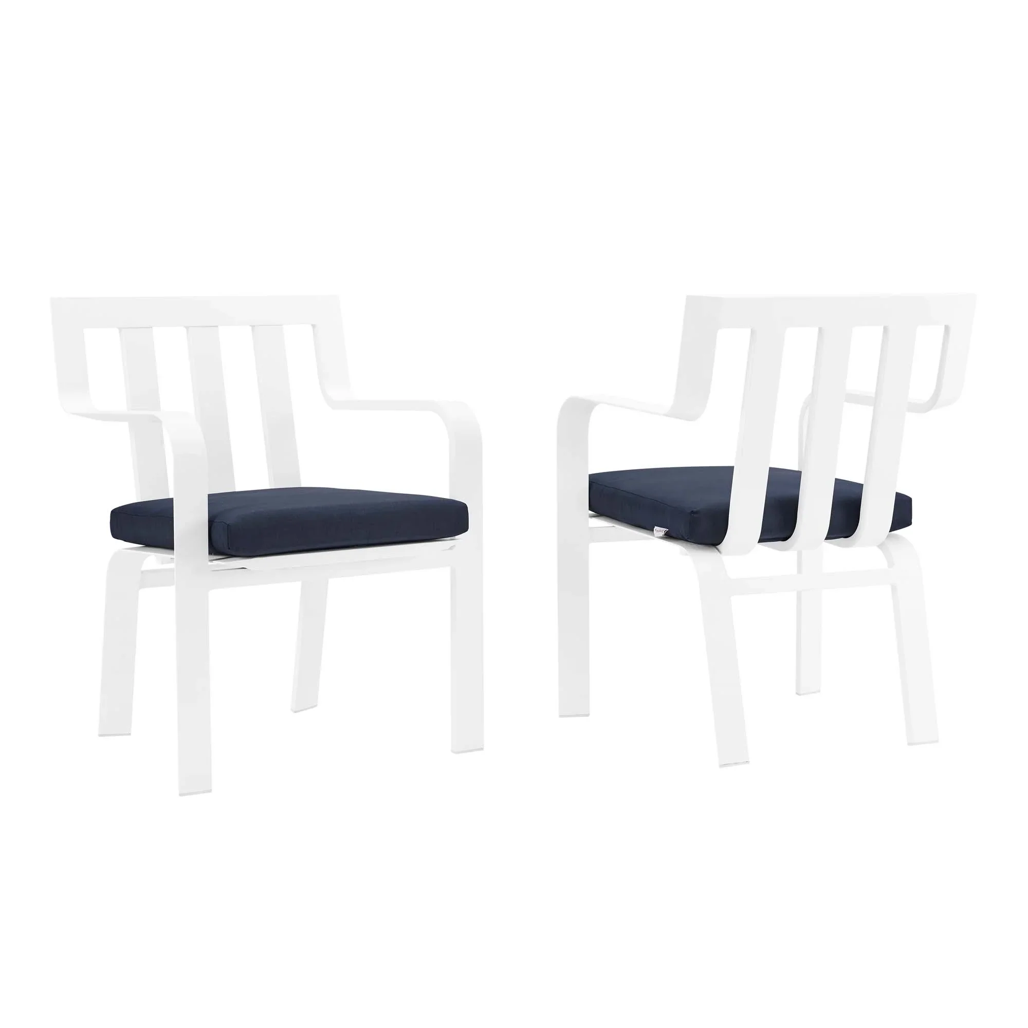 Baxley Outdoor Patio Aluminum Armchair Set of 2 - Image 9