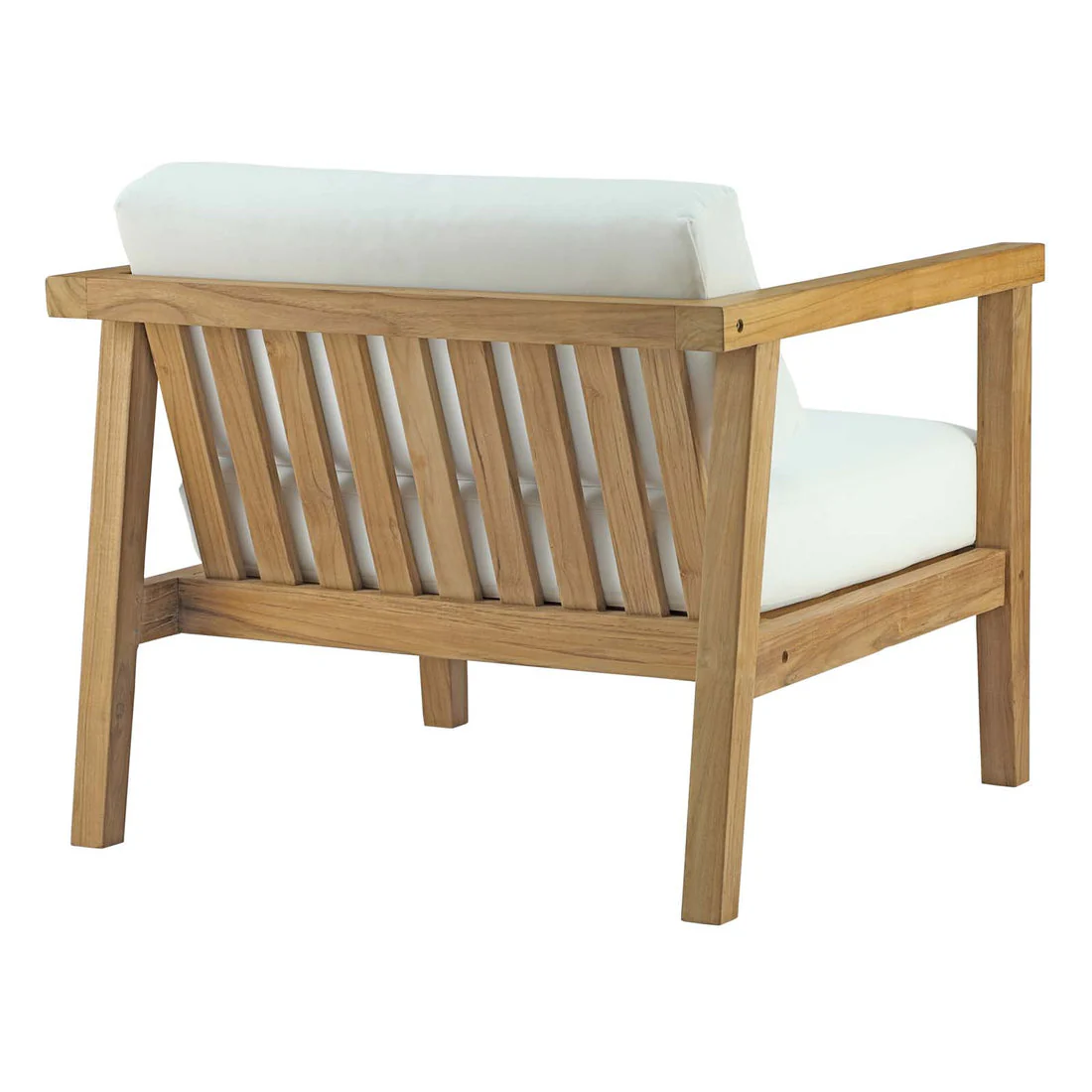 Bayport 3 Piece Outdoor Patio Teak Set in Natural White - Image 6