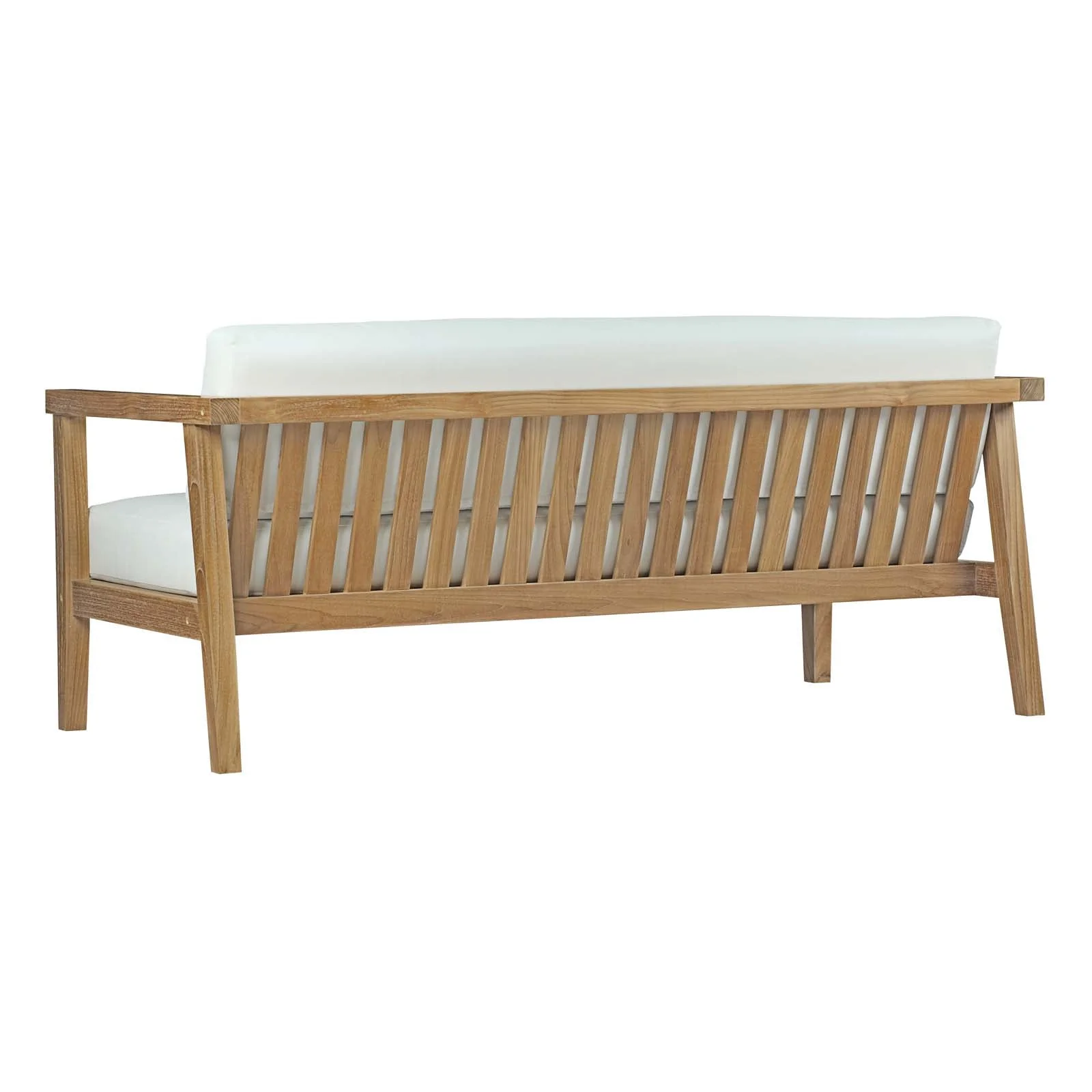 Bayport 4 Piece Outdoor Patio Teak Set in Natural White - Image 10