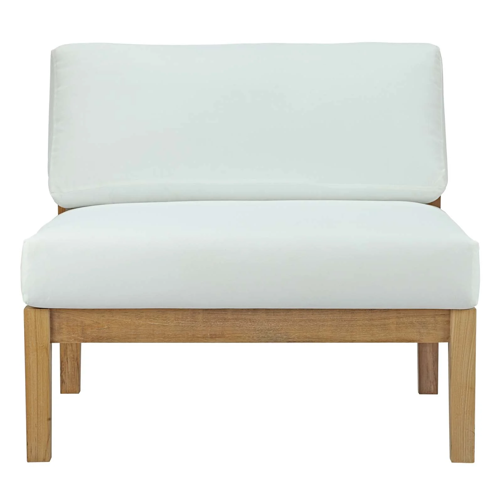 Bayport 4 Piece Outdoor Patio Teak Set in Natural White - Image 4