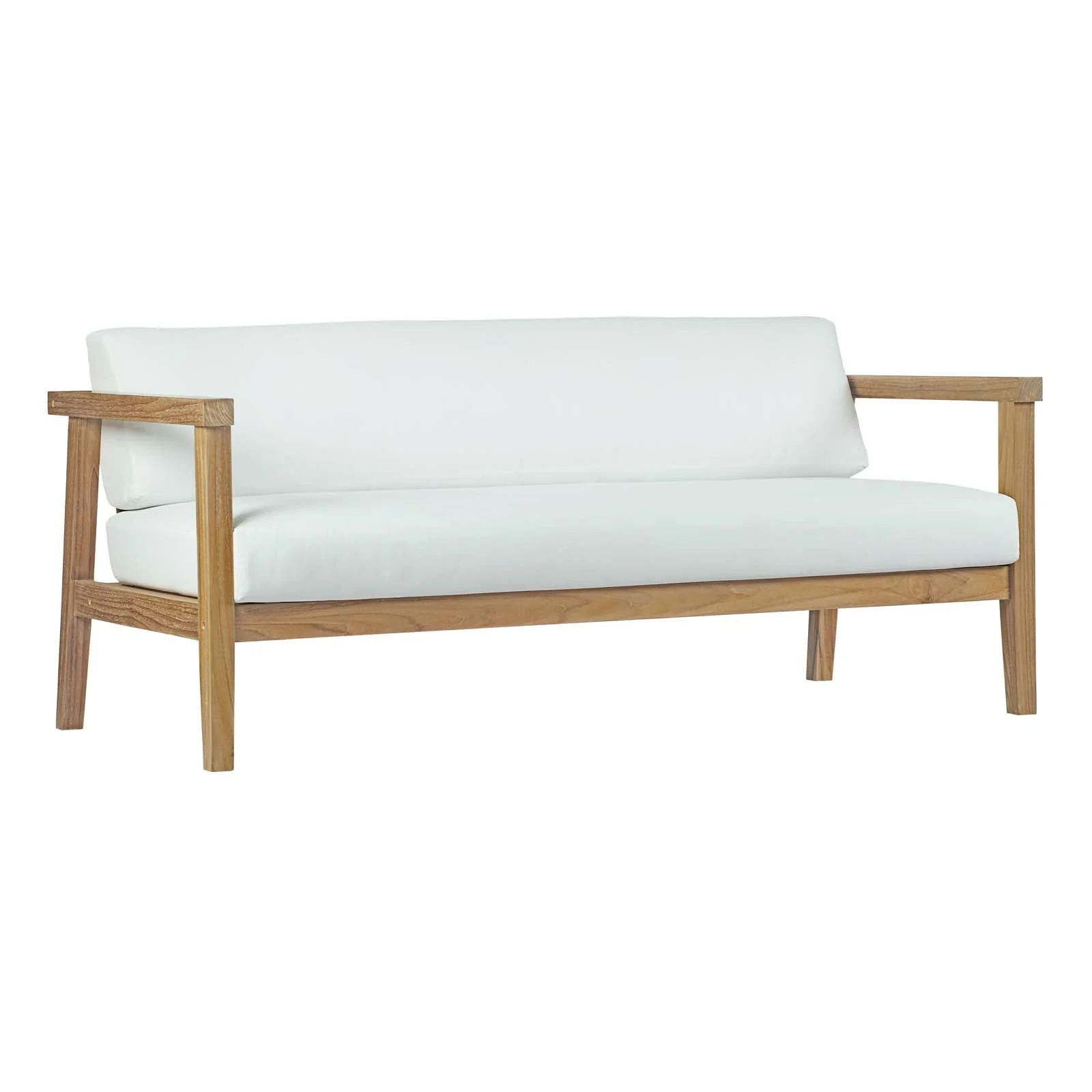 Bayport 4 Piece Outdoor Patio Teak Set in Natural White - Image 3