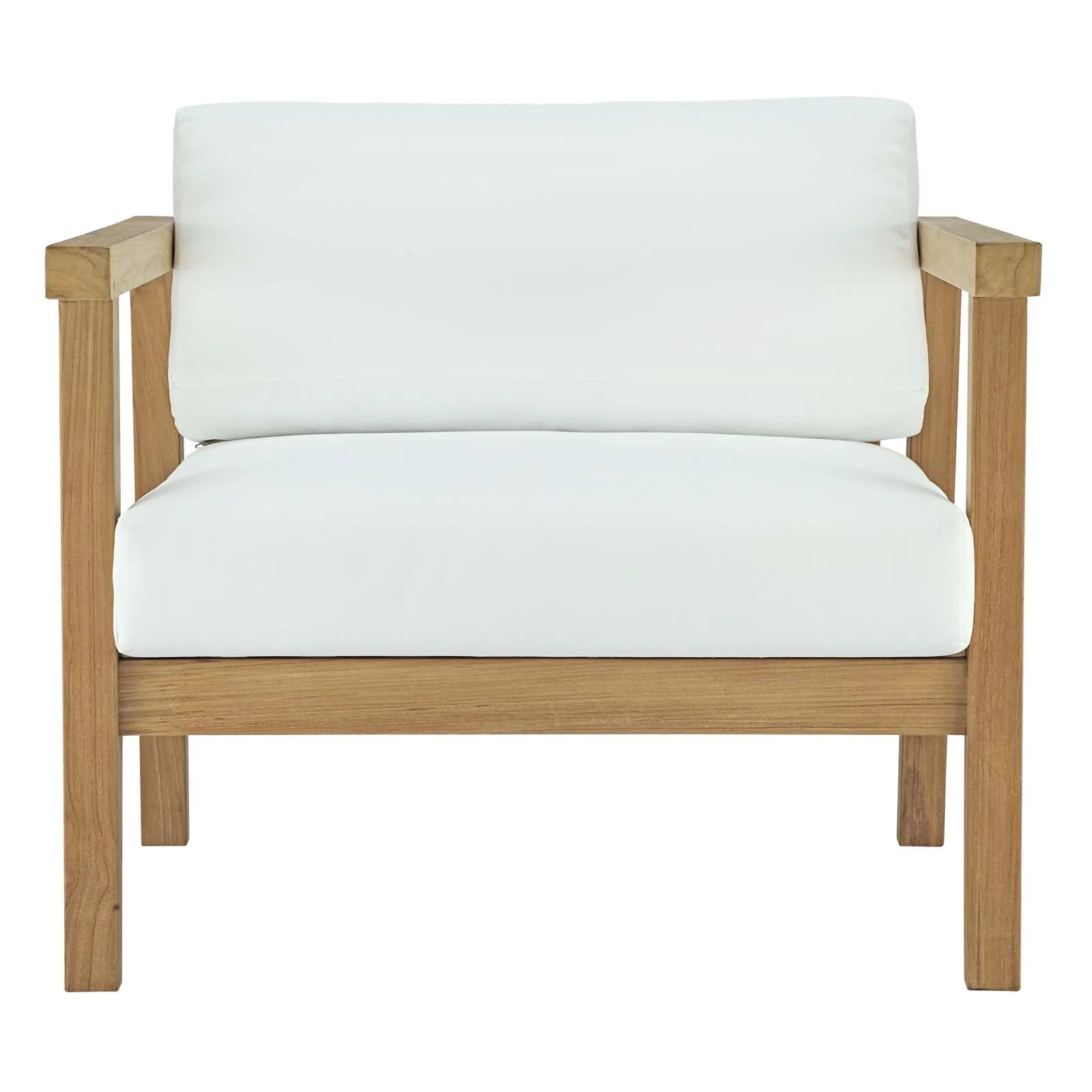 Bayport 6 Piece Outdoor Patio Teak Set in Natural White - Image 4