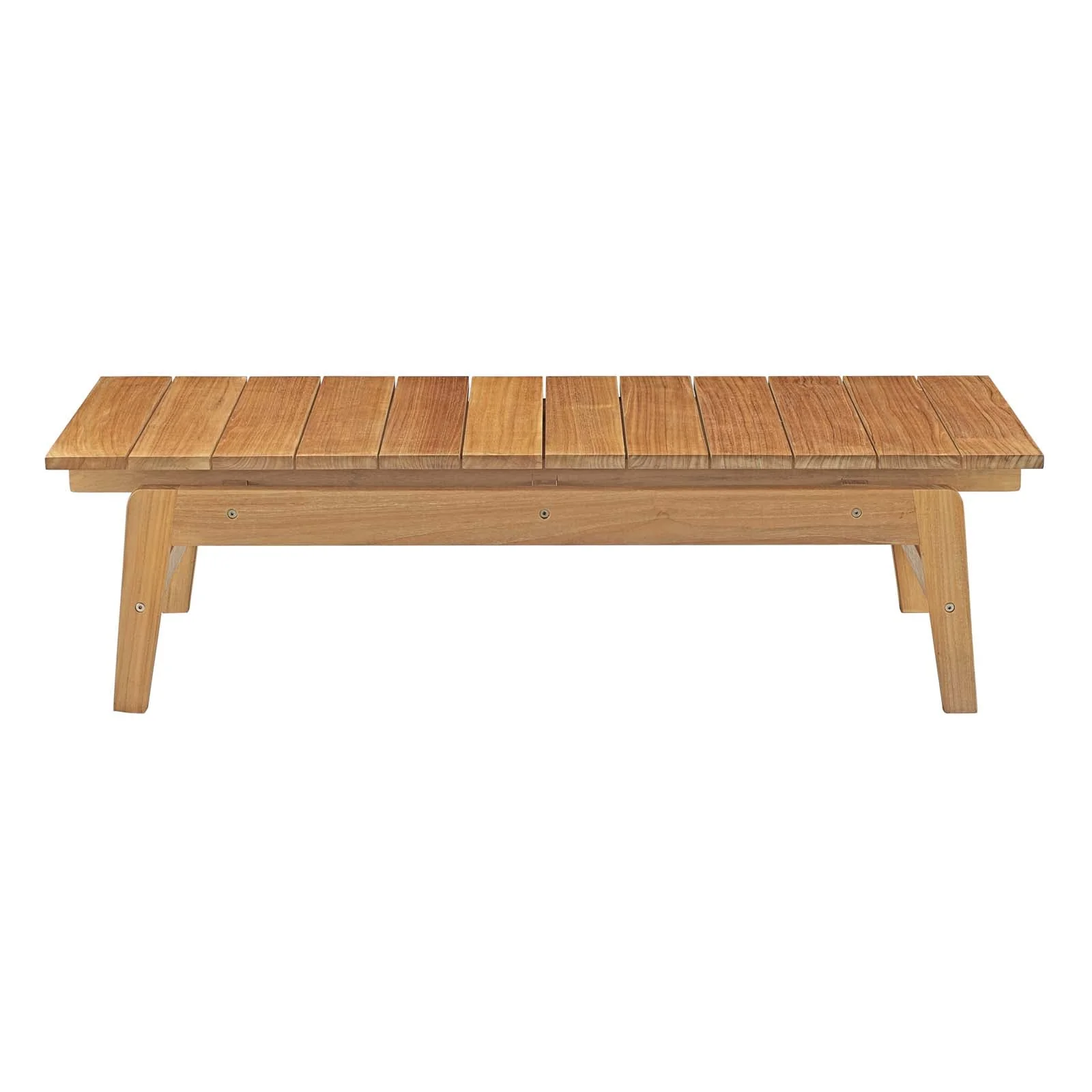 Bayport Outdoor Patio Teak Coffee Table in Natural - Image 3