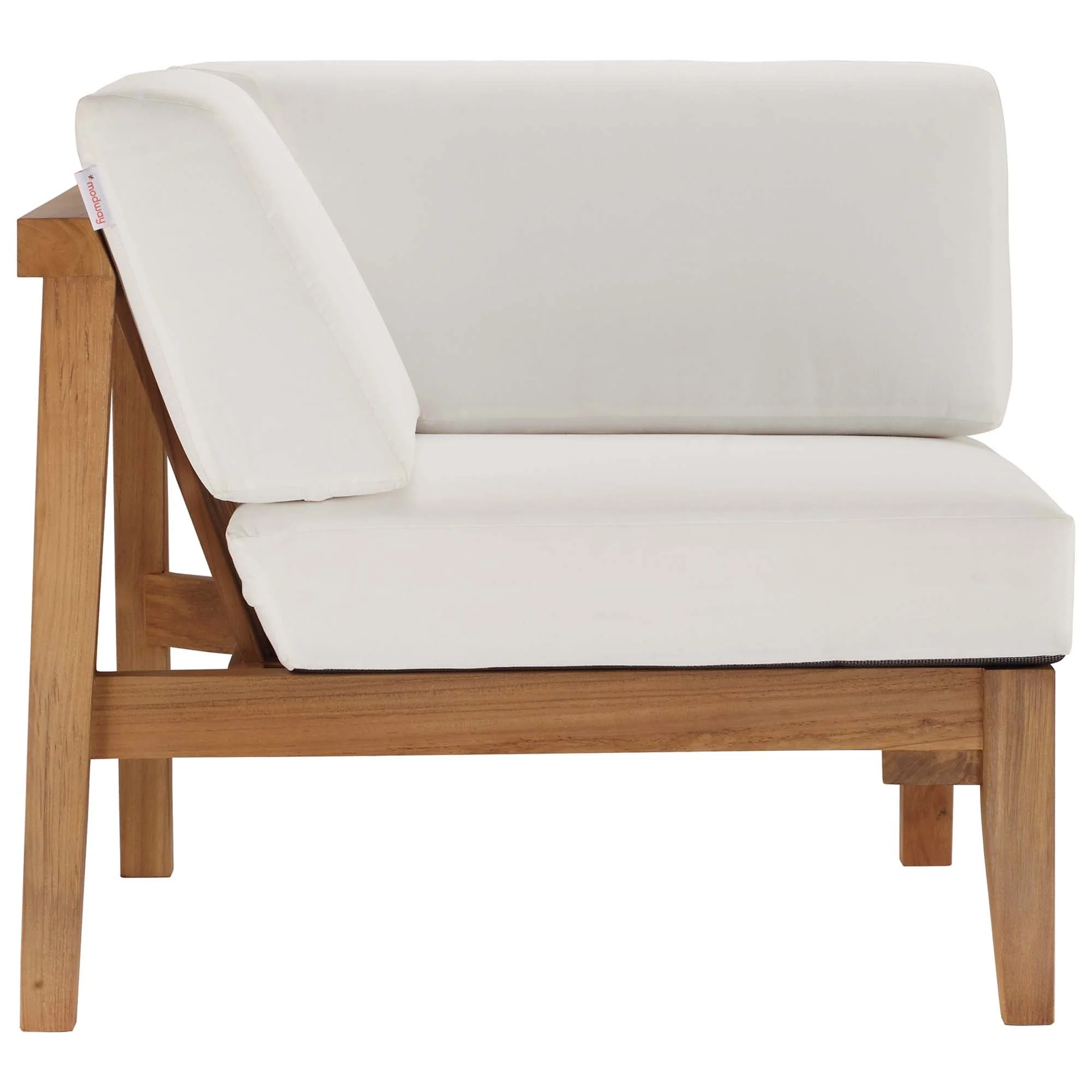 Bayport Outdoor Patio Teak Wood Corner Chair - Image 3