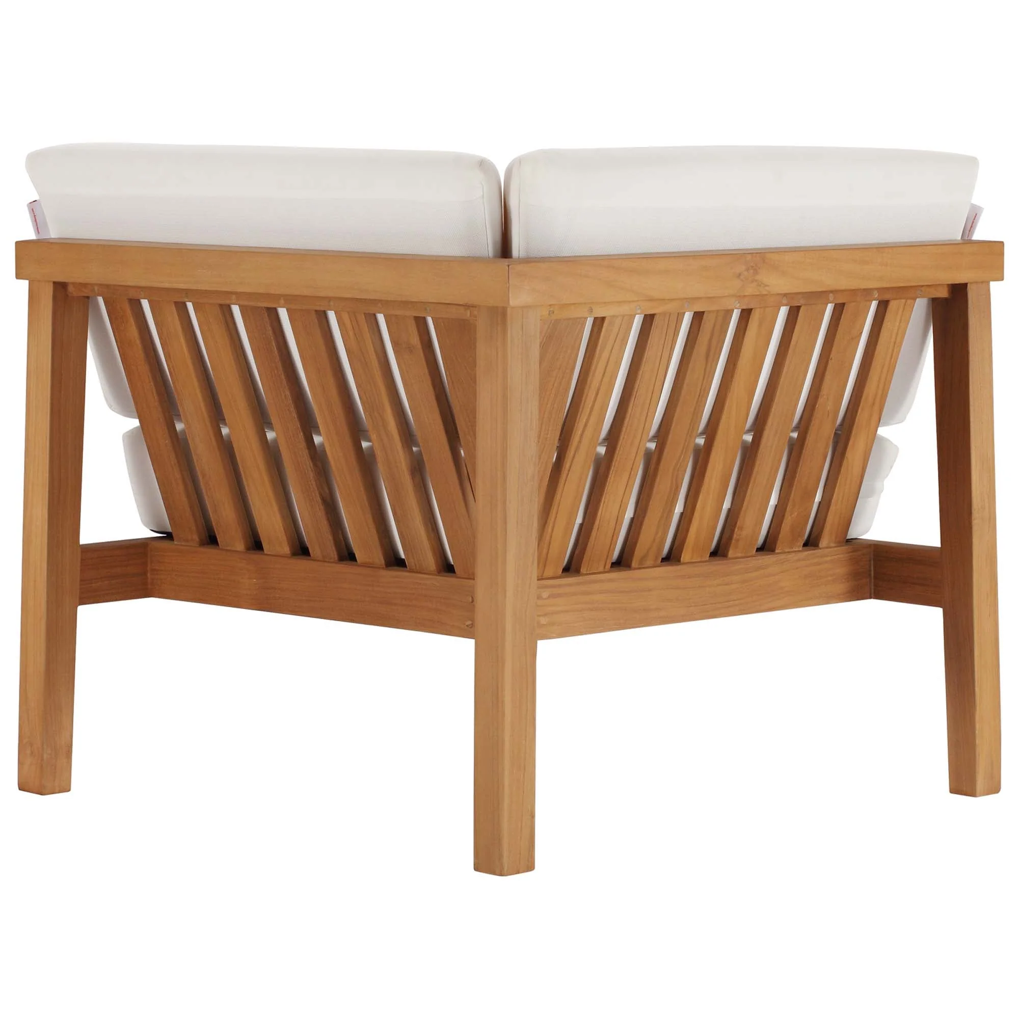Bayport Outdoor Patio Teak Wood Corner Chair - Image 4