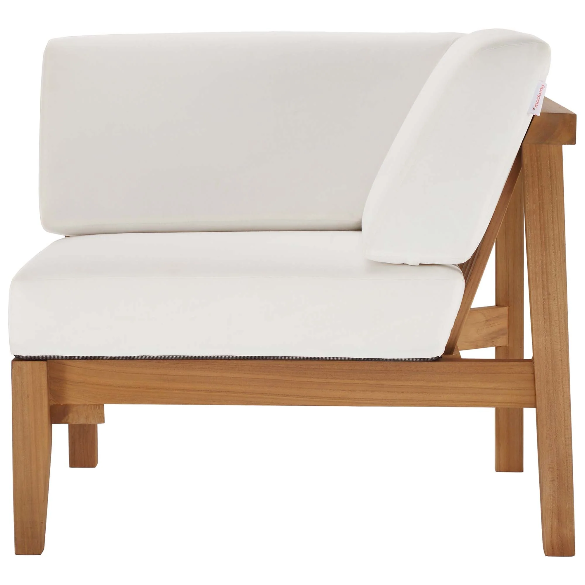 Bayport Outdoor Patio Teak Wood Corner Chair - Image 5