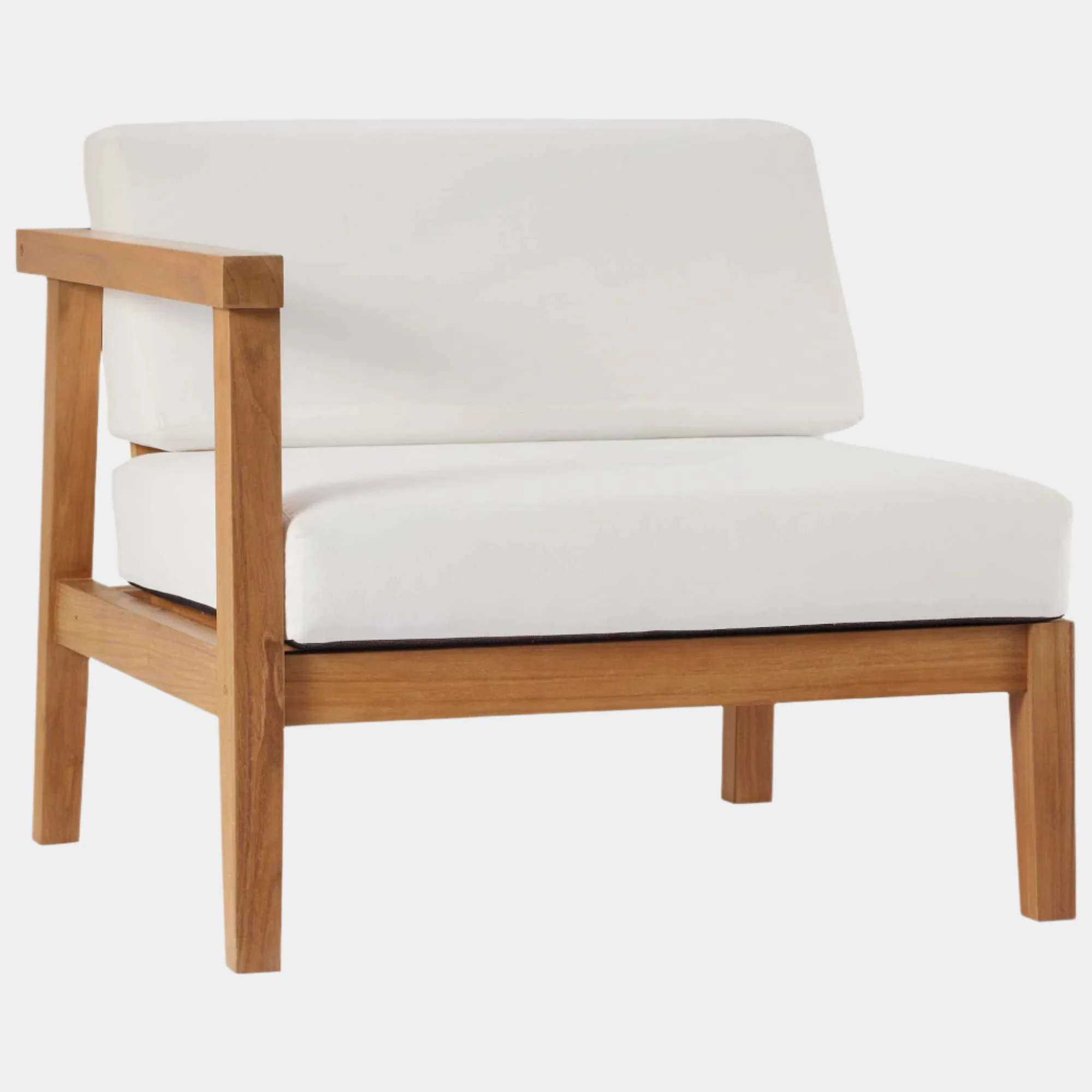 Bayport Outdoor Patio Teak Wood Left-Arm Chair