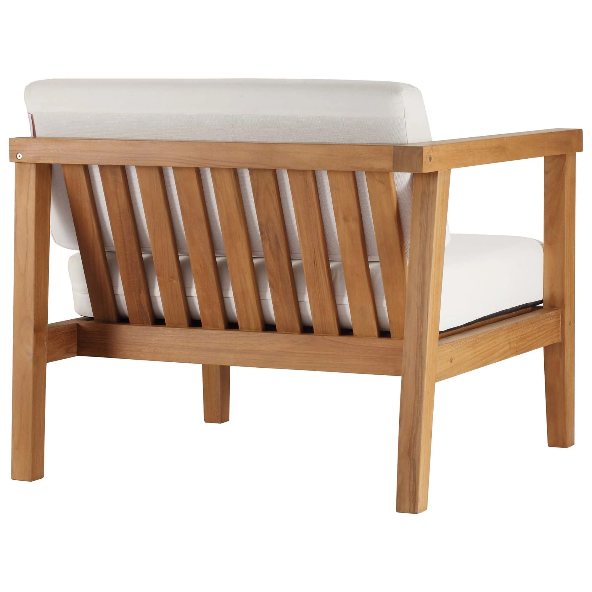 Bayport Outdoor Patio Teak Wood Left-Arm Chair - Image 4