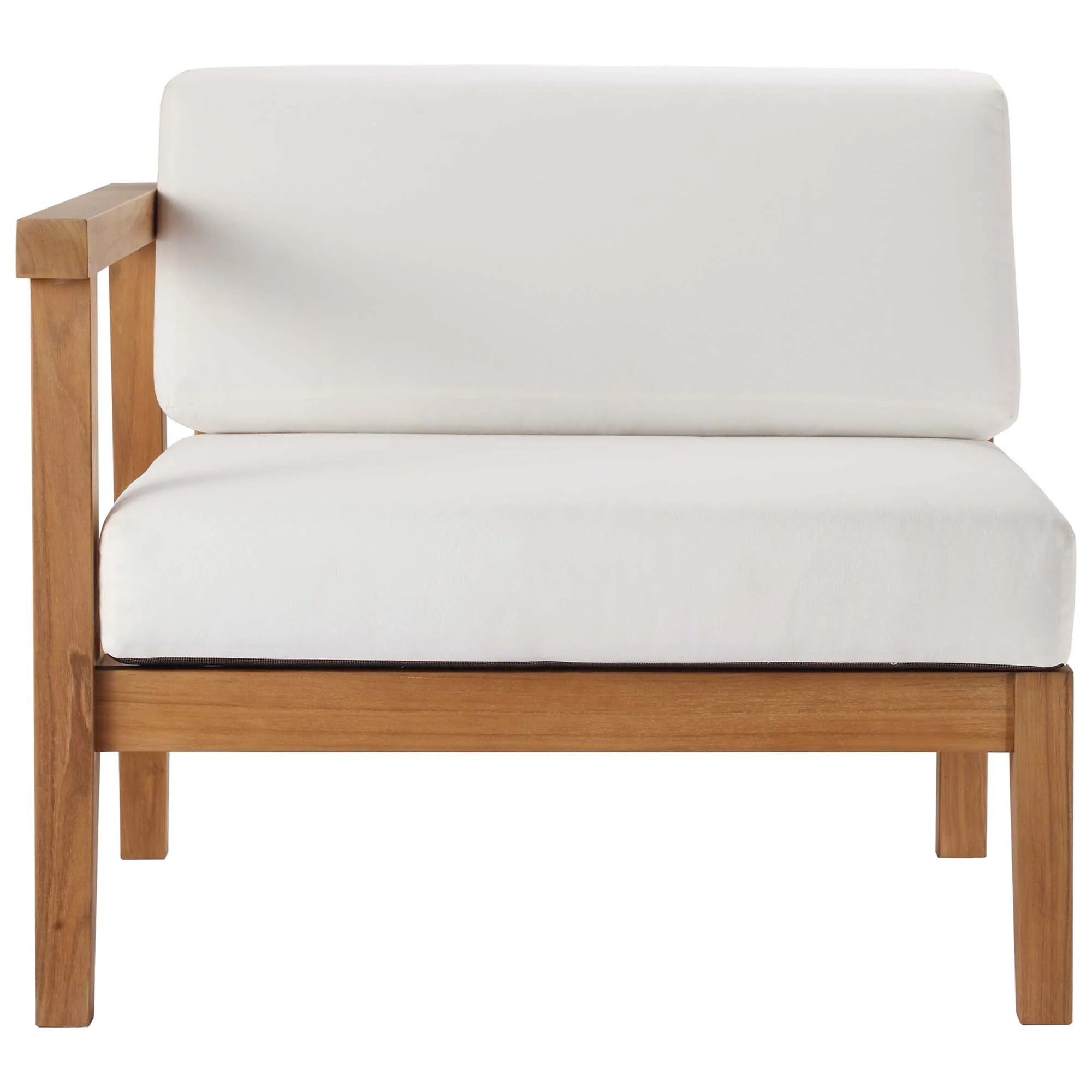 Bayport Outdoor Patio Teak Wood Left-Arm Chair - Image 5