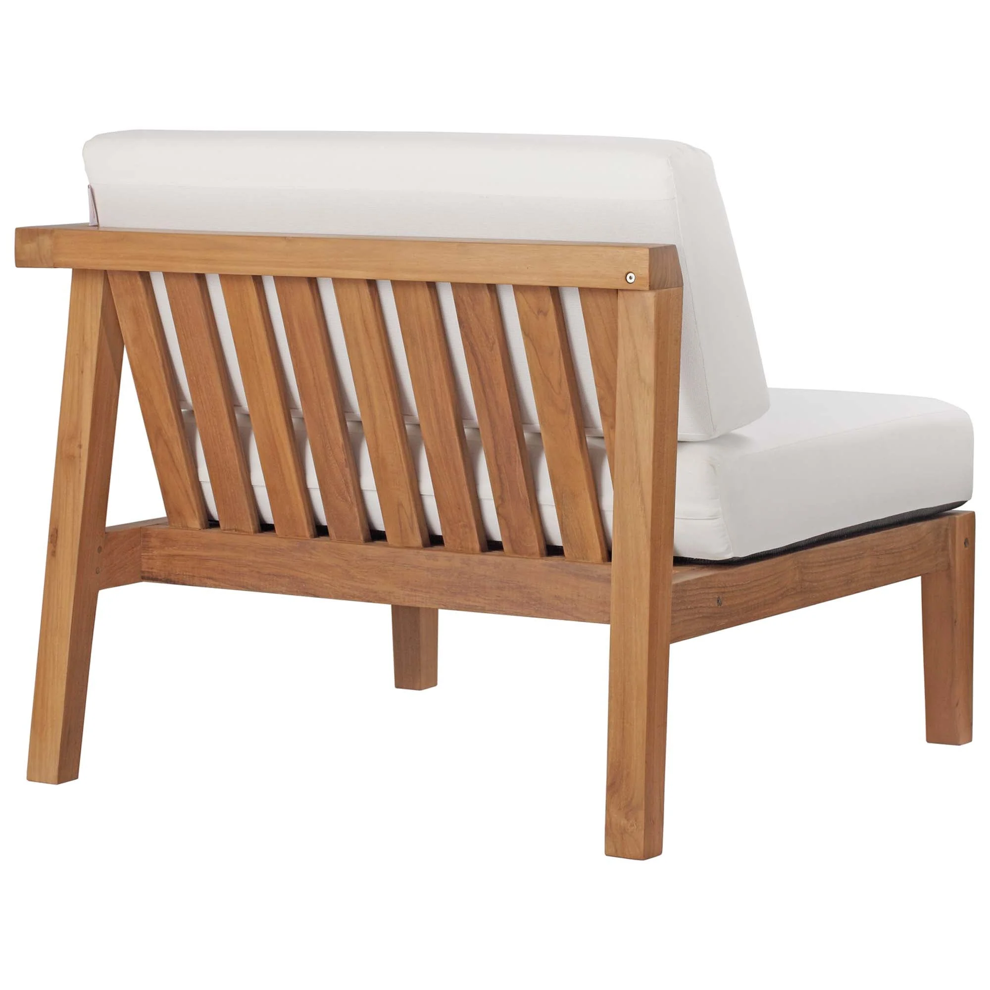 Bayport Outdoor Patio Teak Wood Right-Arm Chair - Image 4