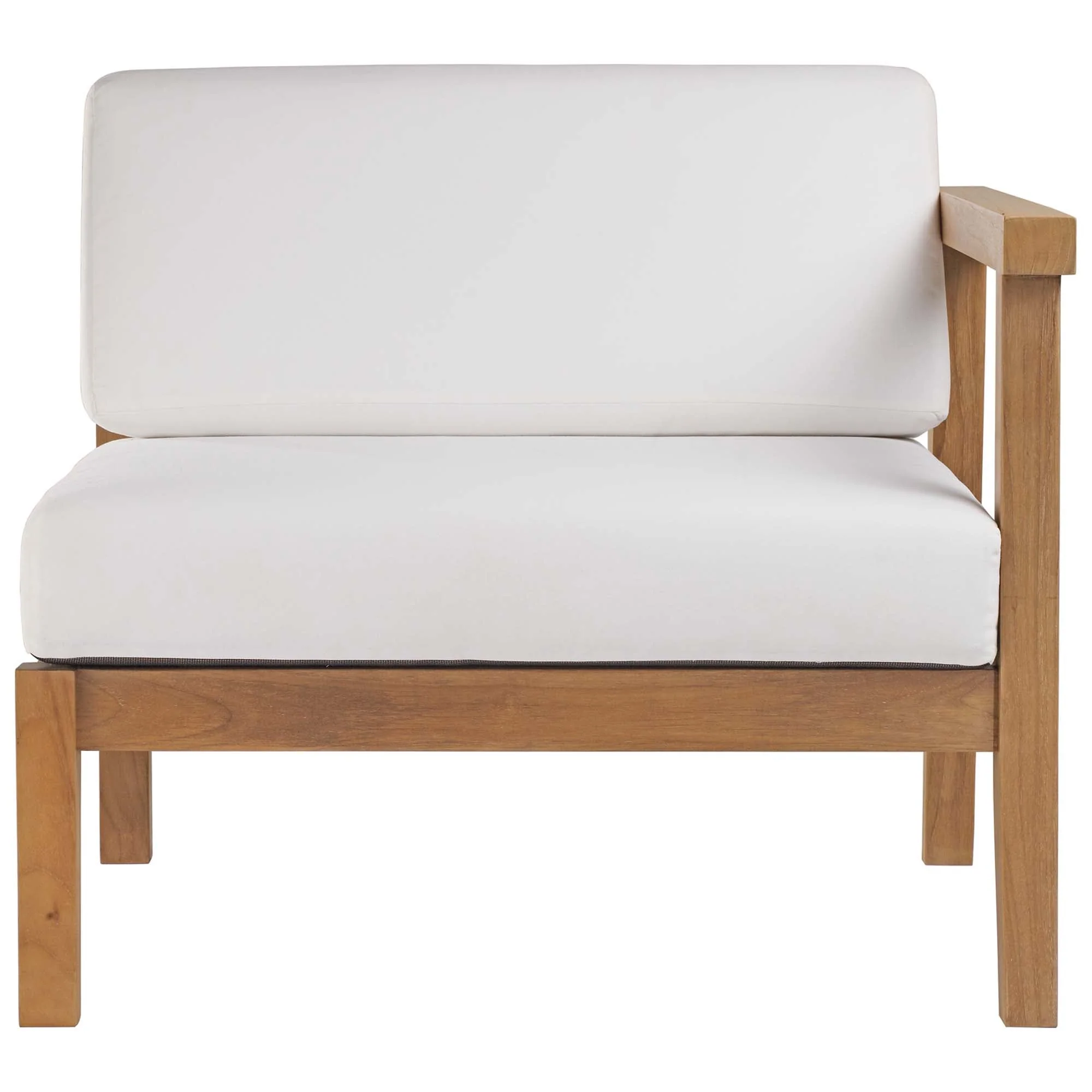 Bayport Outdoor Patio Teak Wood Right-Arm Chair - Image 5