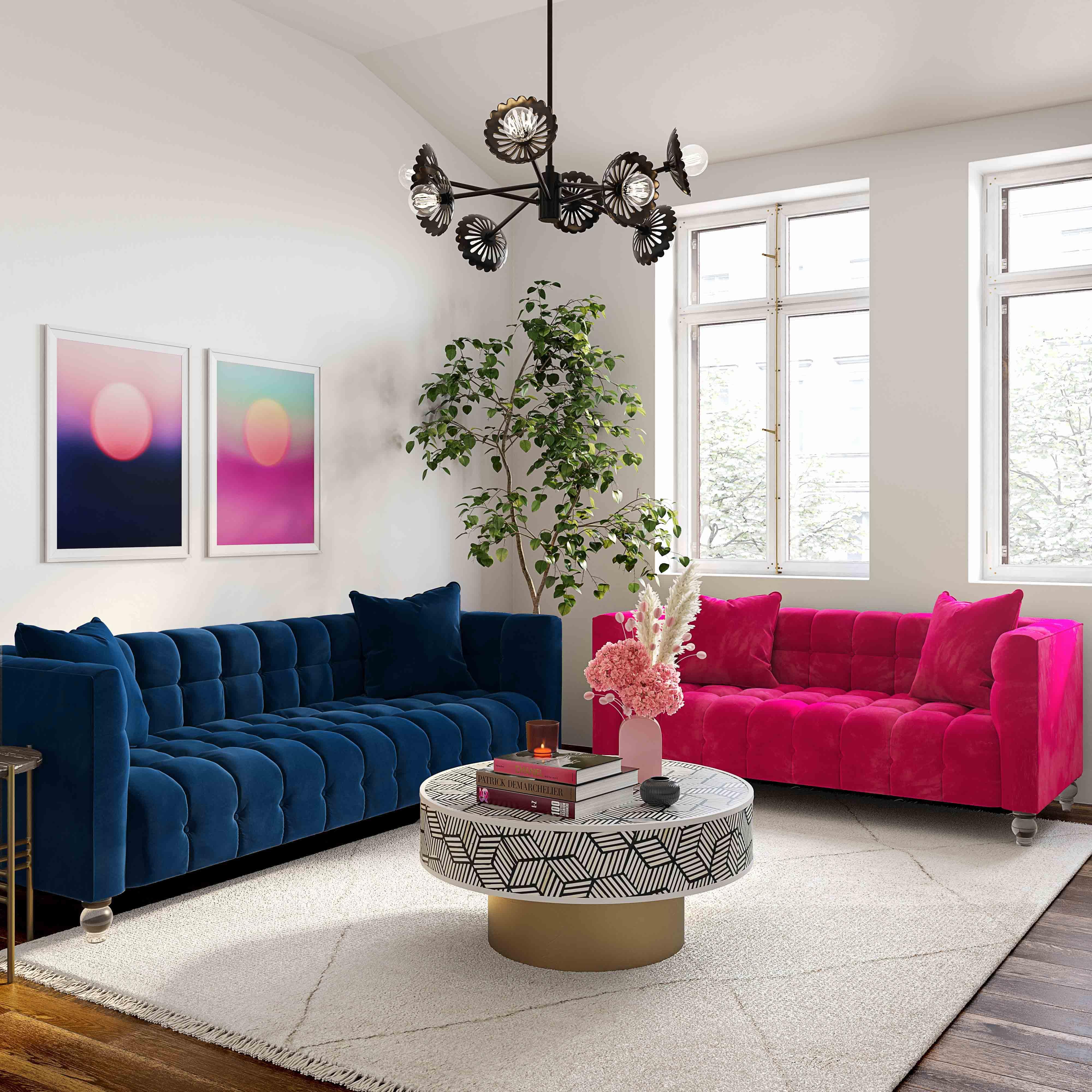 Bea 90.6" Performance Velvet Tufted Sofa - Image 20