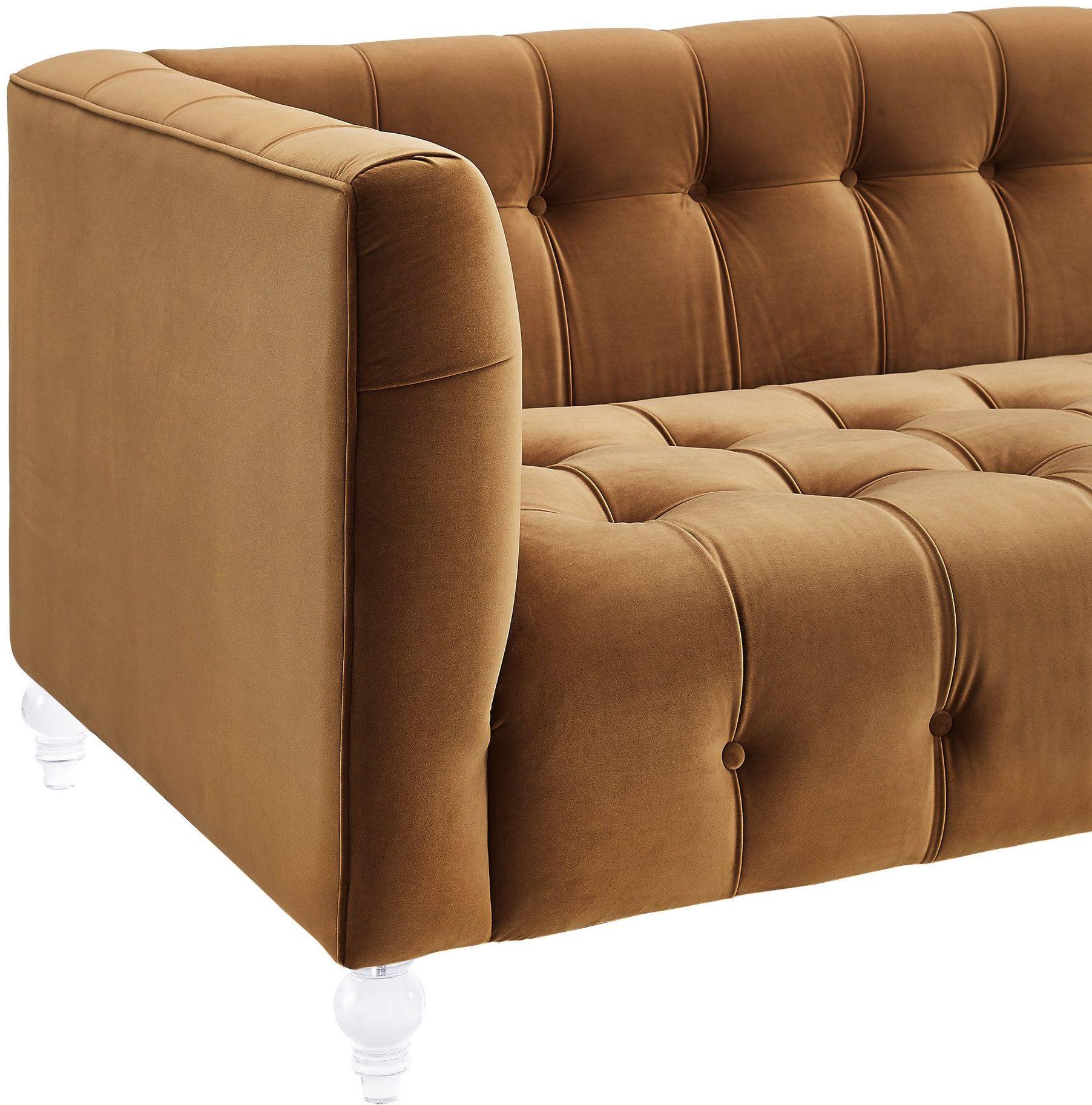 Bea 90.6" Performance Velvet Tufted Sofa - Image 5