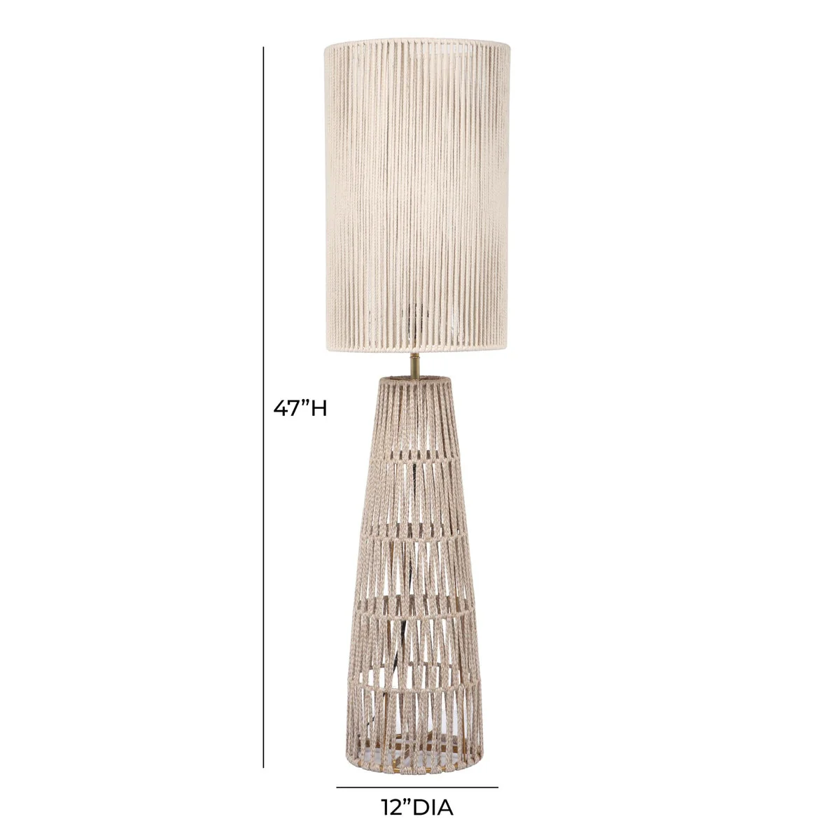 Beam Cream Natural Jute Floor Lamp - Image 6