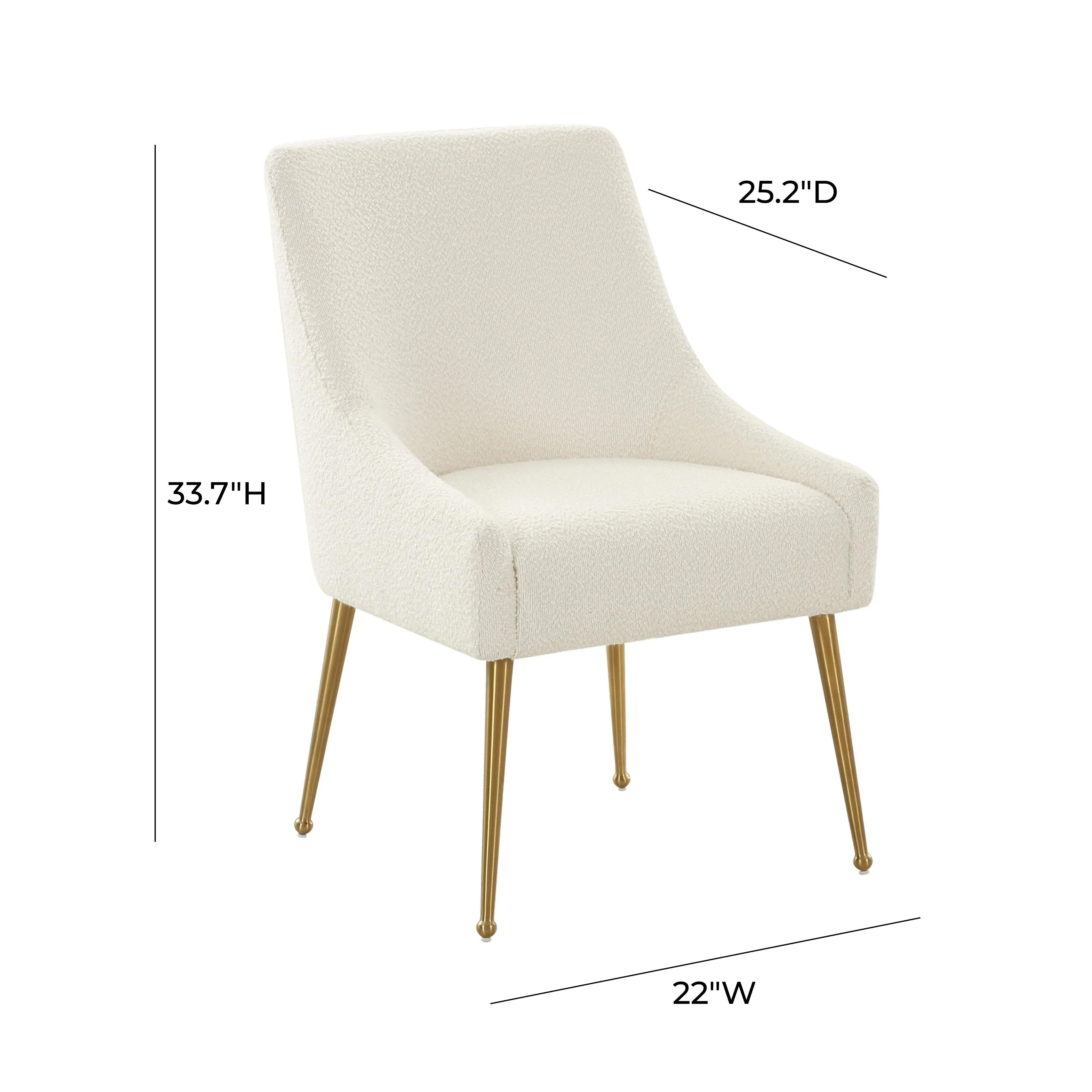 Beatrix Cream Performance Boucle Side Chair - Image 6
